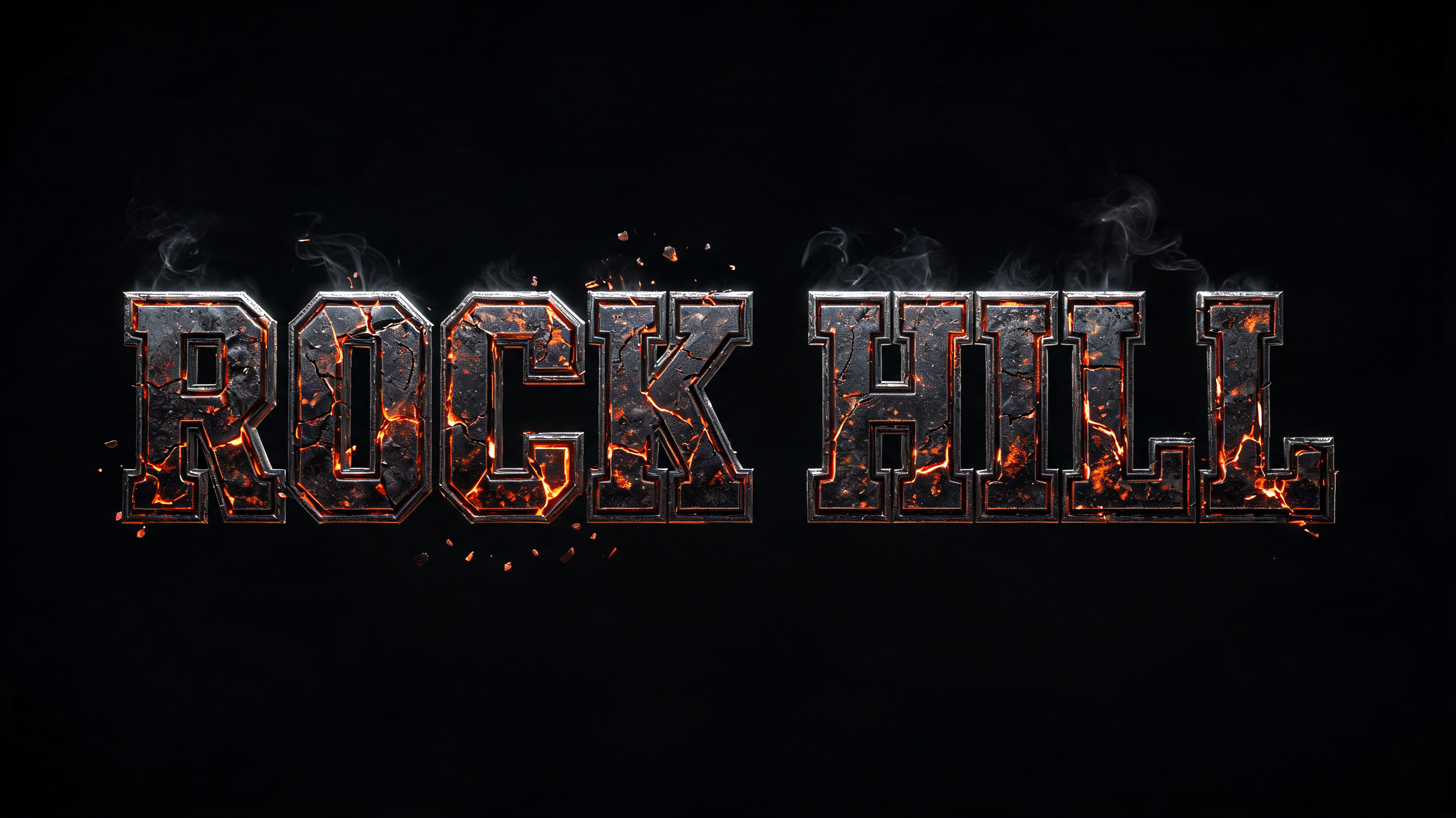 "ROCK HILL" — Post Apocalyptic text effect
