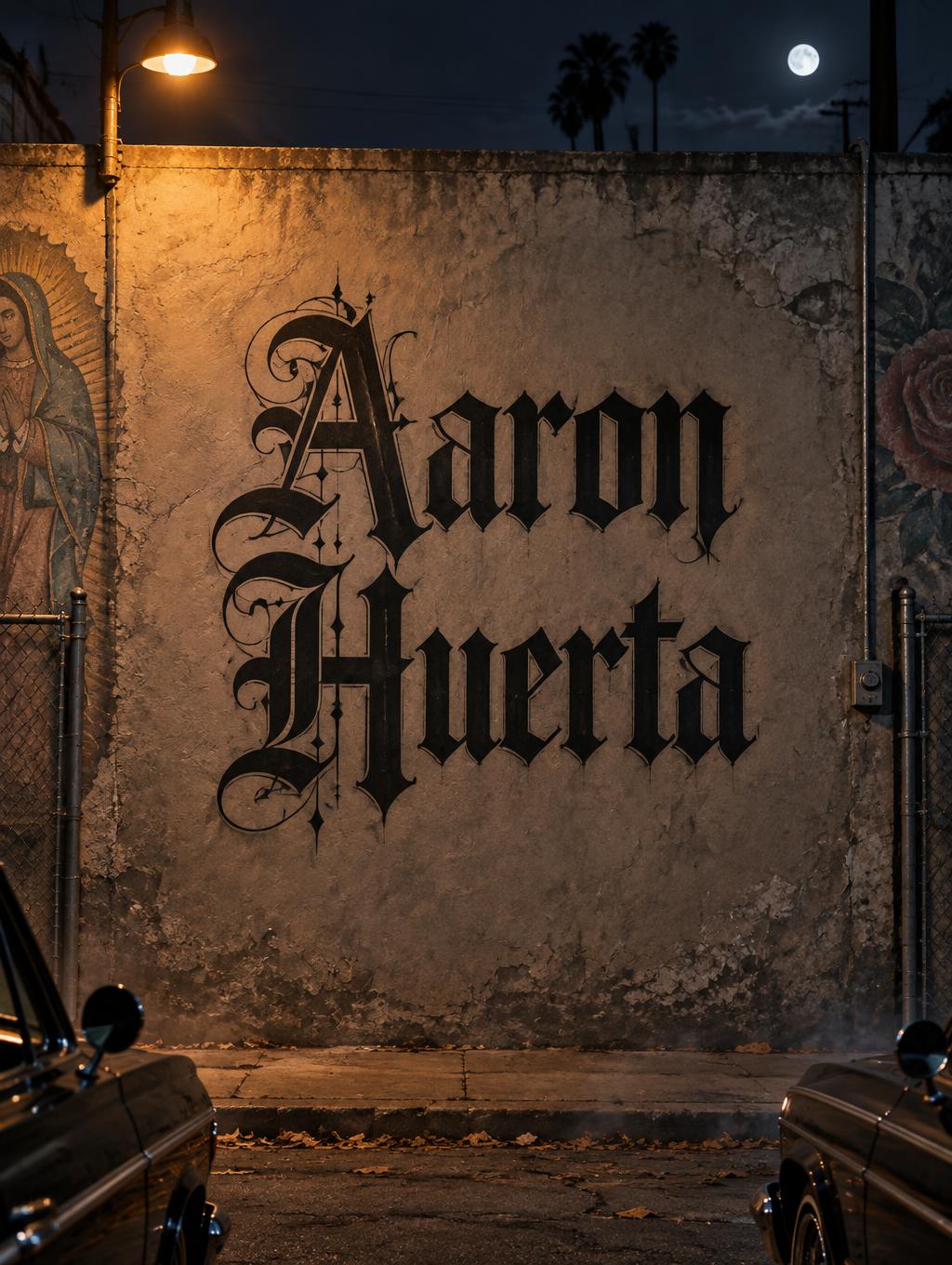 "Aaron Huerta" —  | AI Text Effect Generator