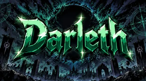 "Darleth" — Anime text effect