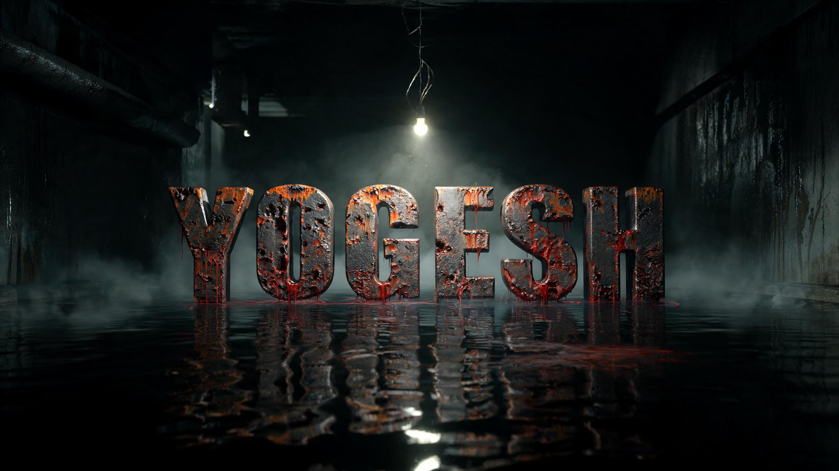 "Yogesh " — Cinematic Horror | AI Text Effect Generator