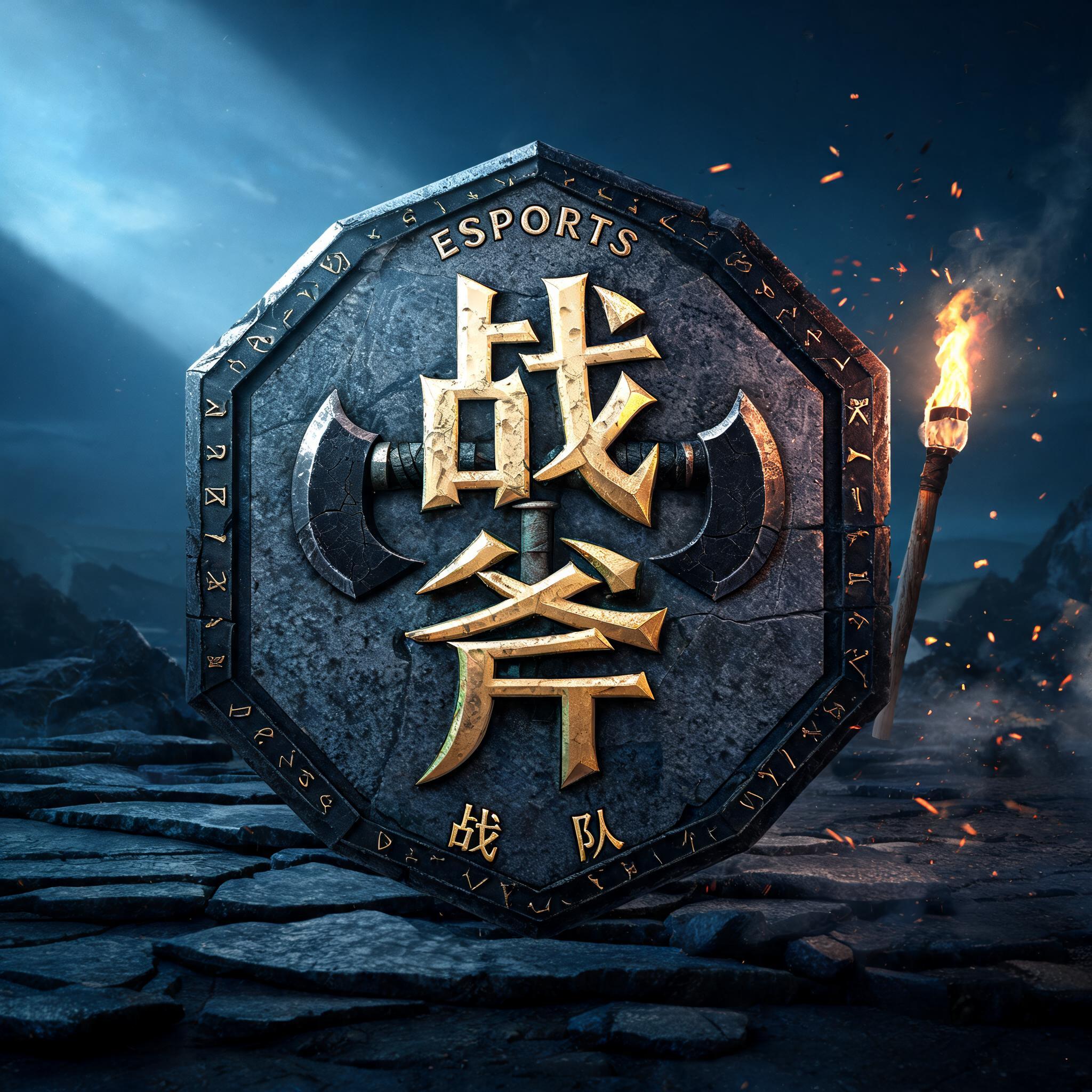 "战斧
ESPORTS
战队" — Viking text effect