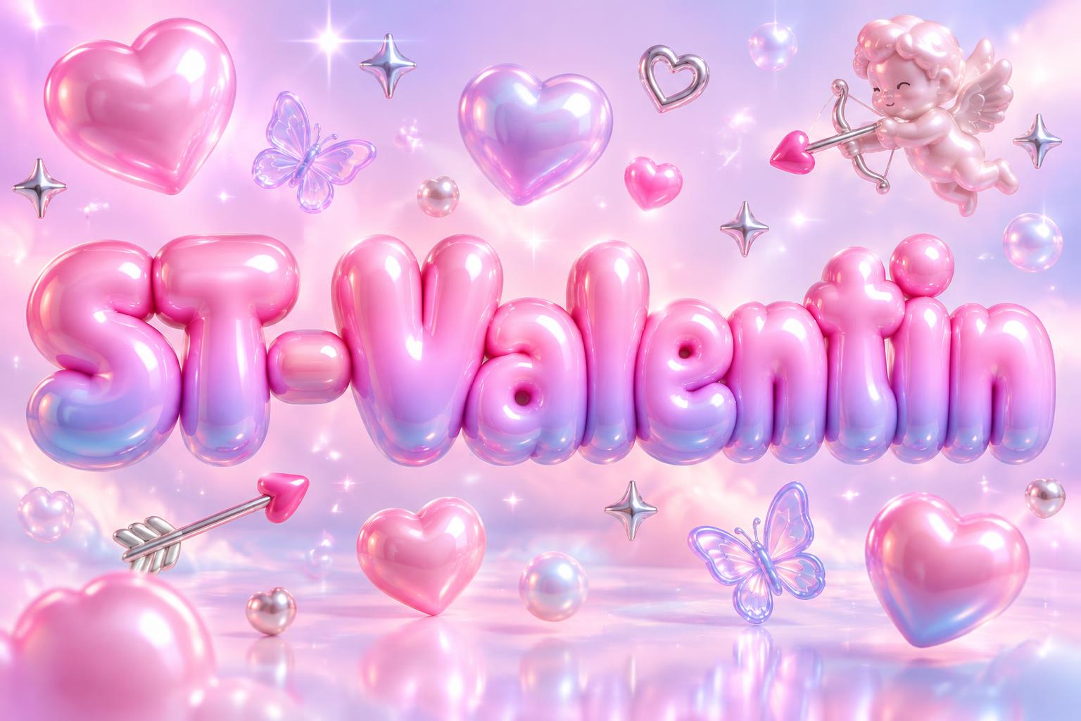 "ST-Valentin" — Y2k Bubbly | AI Text Effect Generator
