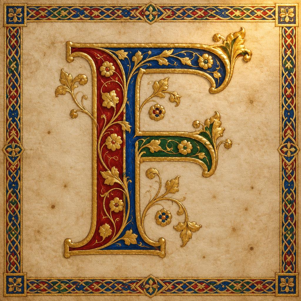 "F" — Medieval | AI Text Effect Generator