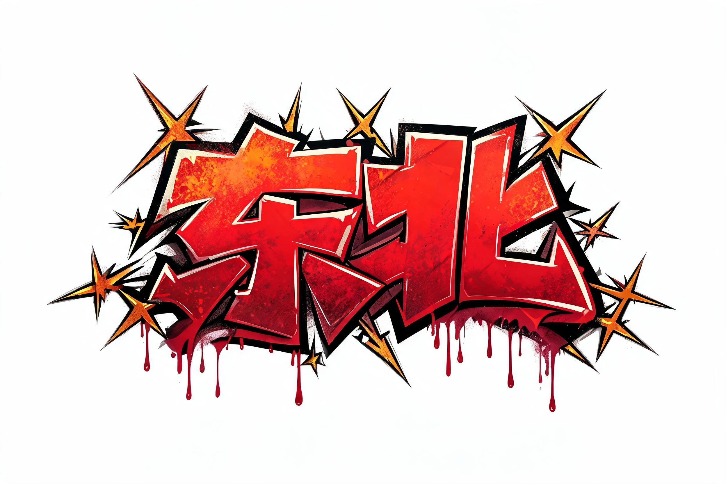 "帮我做"东北“的涂鸦字体，最好和红色和谐，不要背景只要字" — Graffiti | AI Text Effect Generator