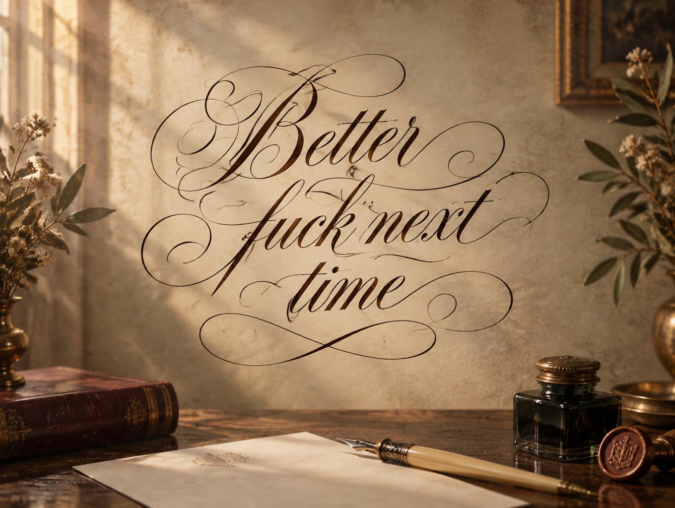 "Better fuck next time" —  | AI Text Effect Generator