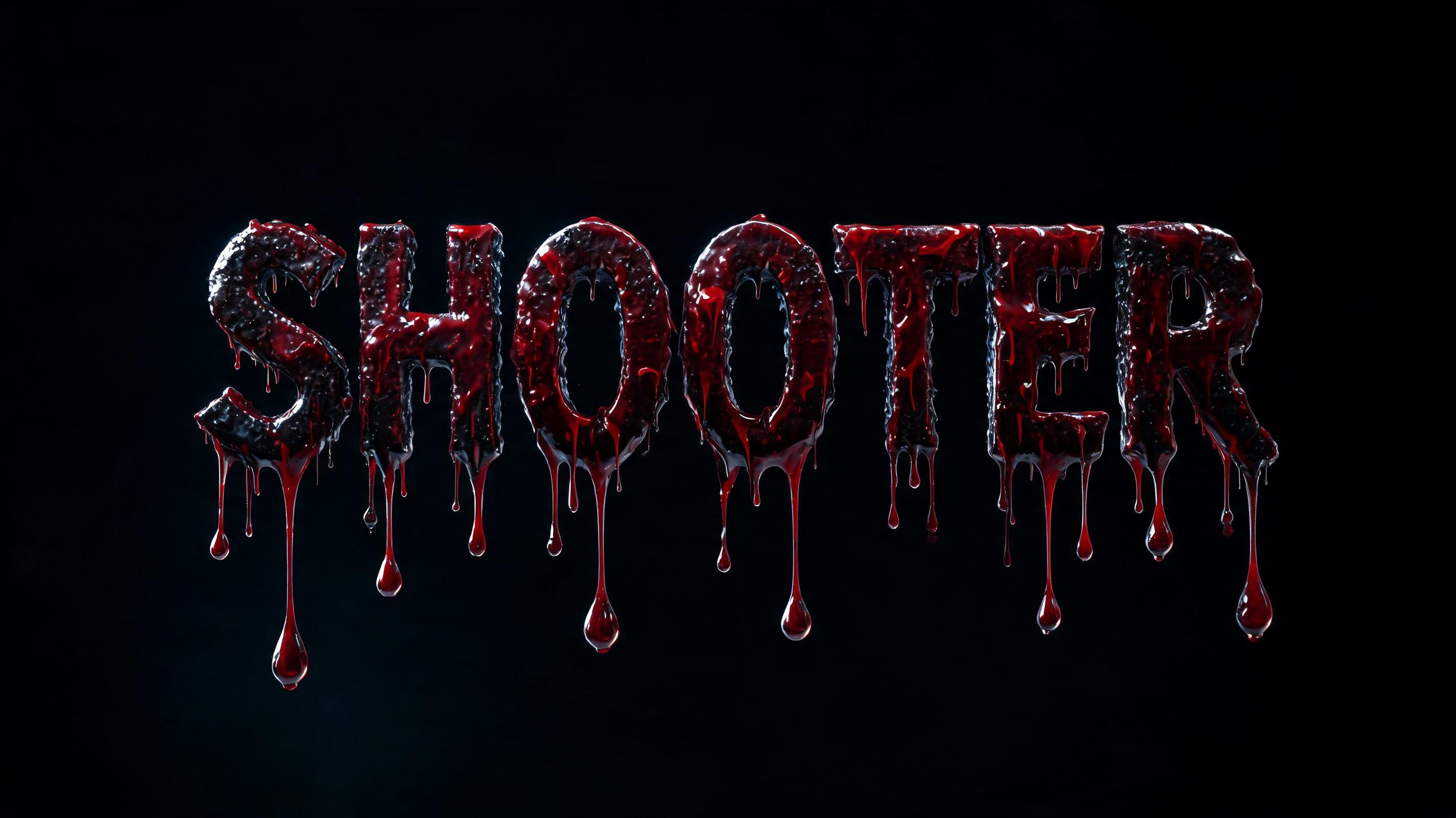 "Shooter " — Drip Font Blood | AI Text Effect Generator