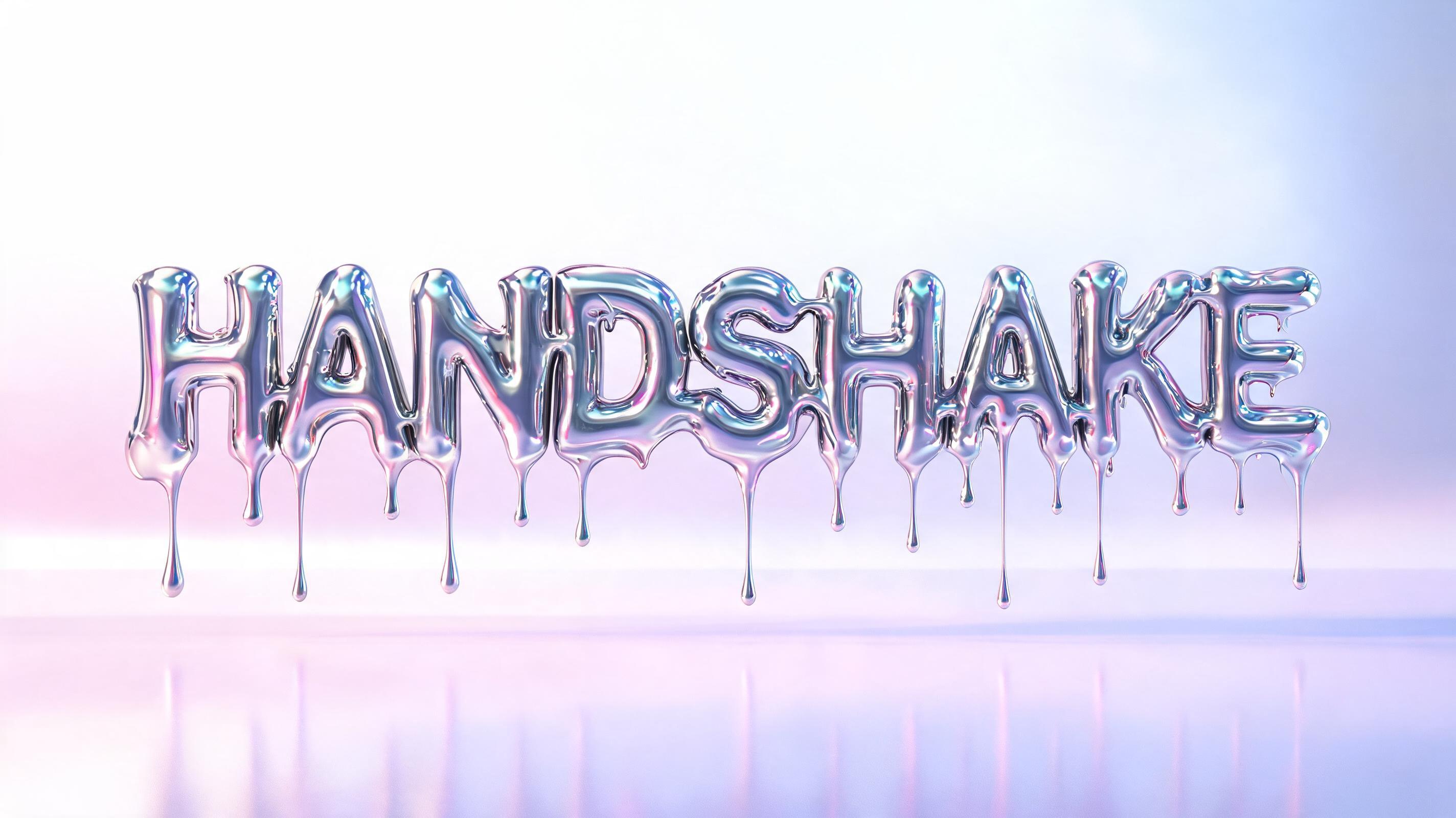 "HANDSHAKE" — Y2k Liquid | AI Text Effect Generator