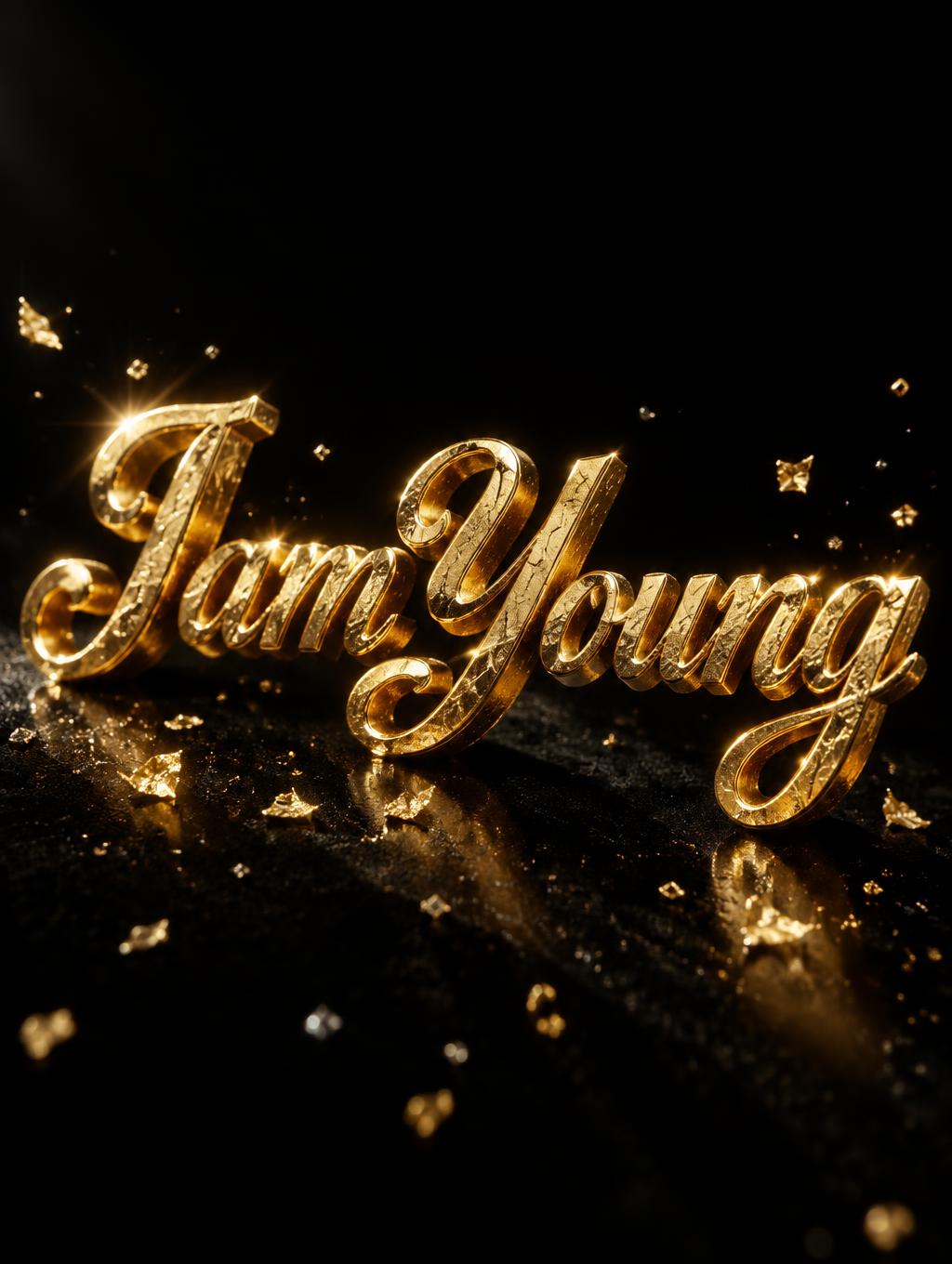 "𝓙𝓪𝓶𝓨𝓸𝓾𝓷𝓰" — Luxury Gold | AI Text Effect Generator