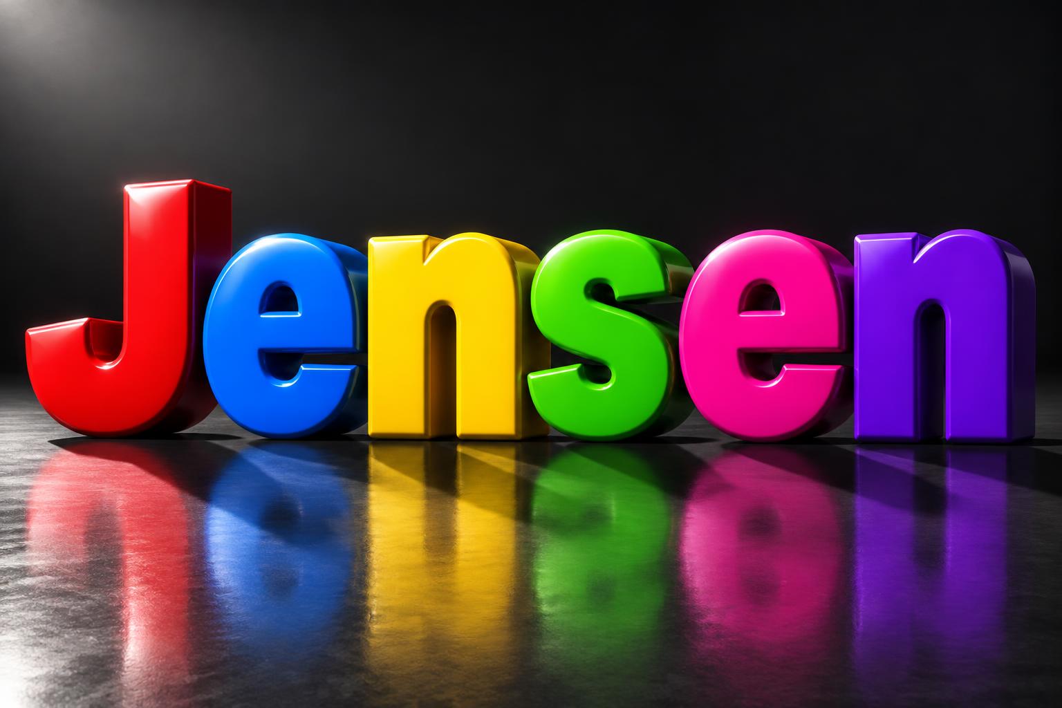 "Jensen" — 3d Bold | AI Text Effect Generator