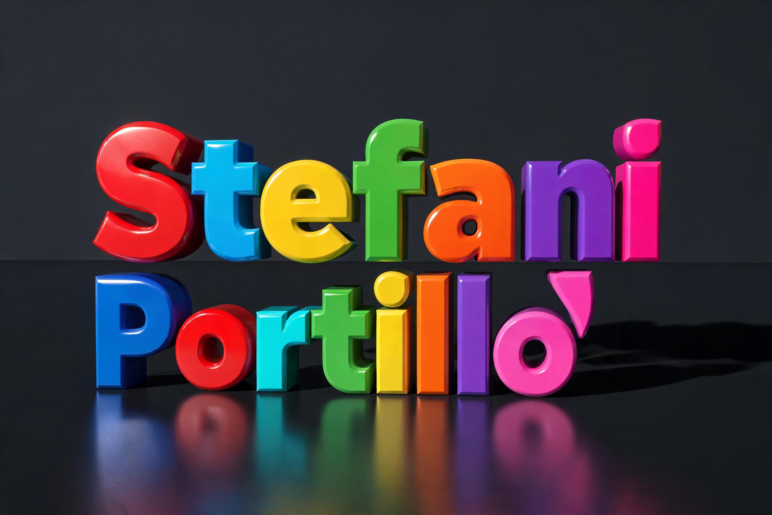 "Stefani Portillo" — 3d Bold | AI Text Effect Generator