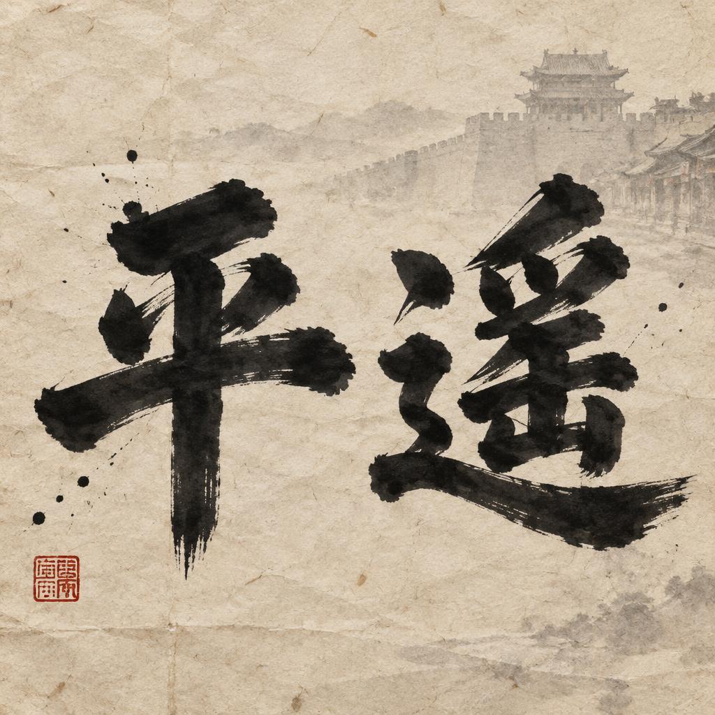 "平遙" — Brush Chinese Ink | AI Text Effect Generator