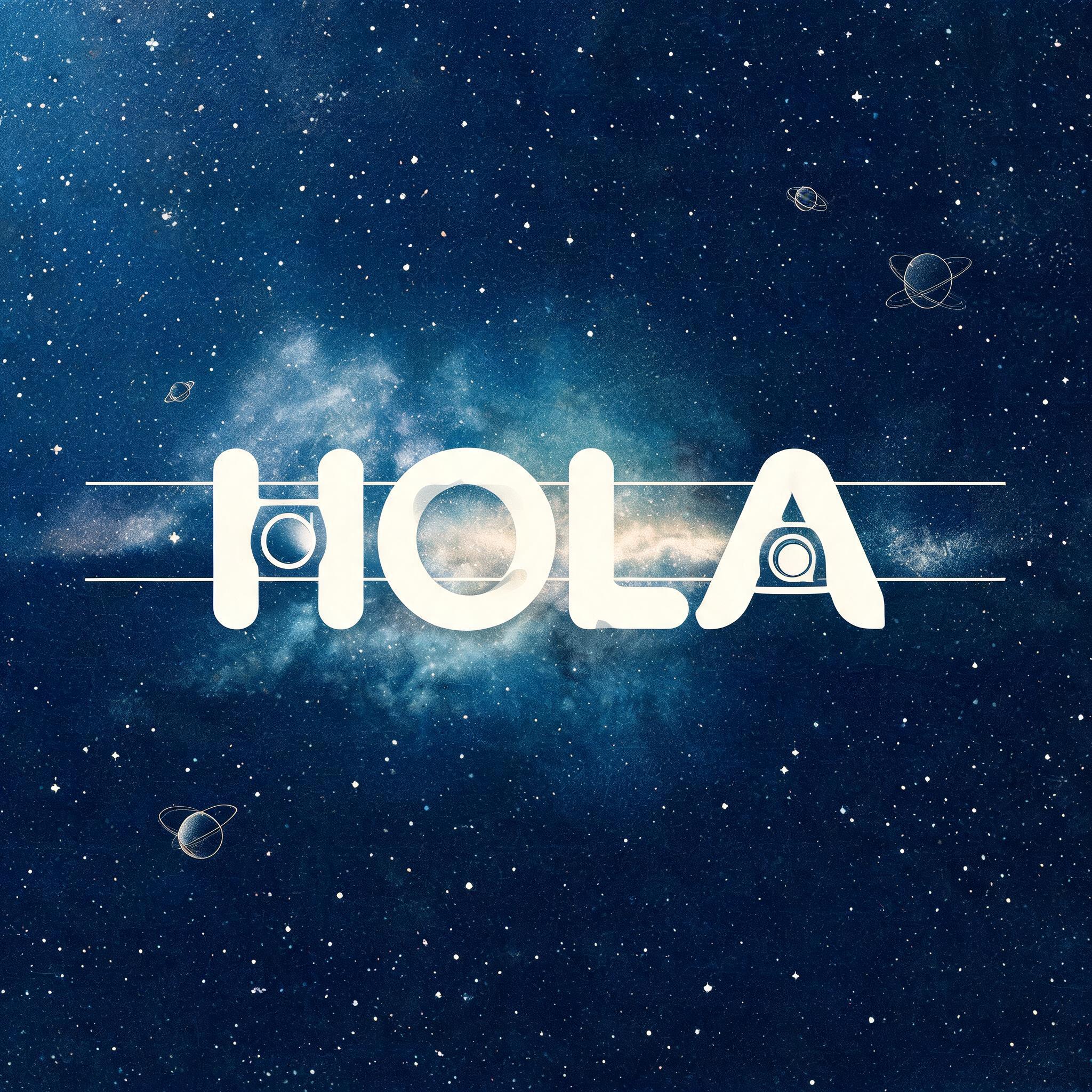 "Hola" —  | AI Text Effect Generator