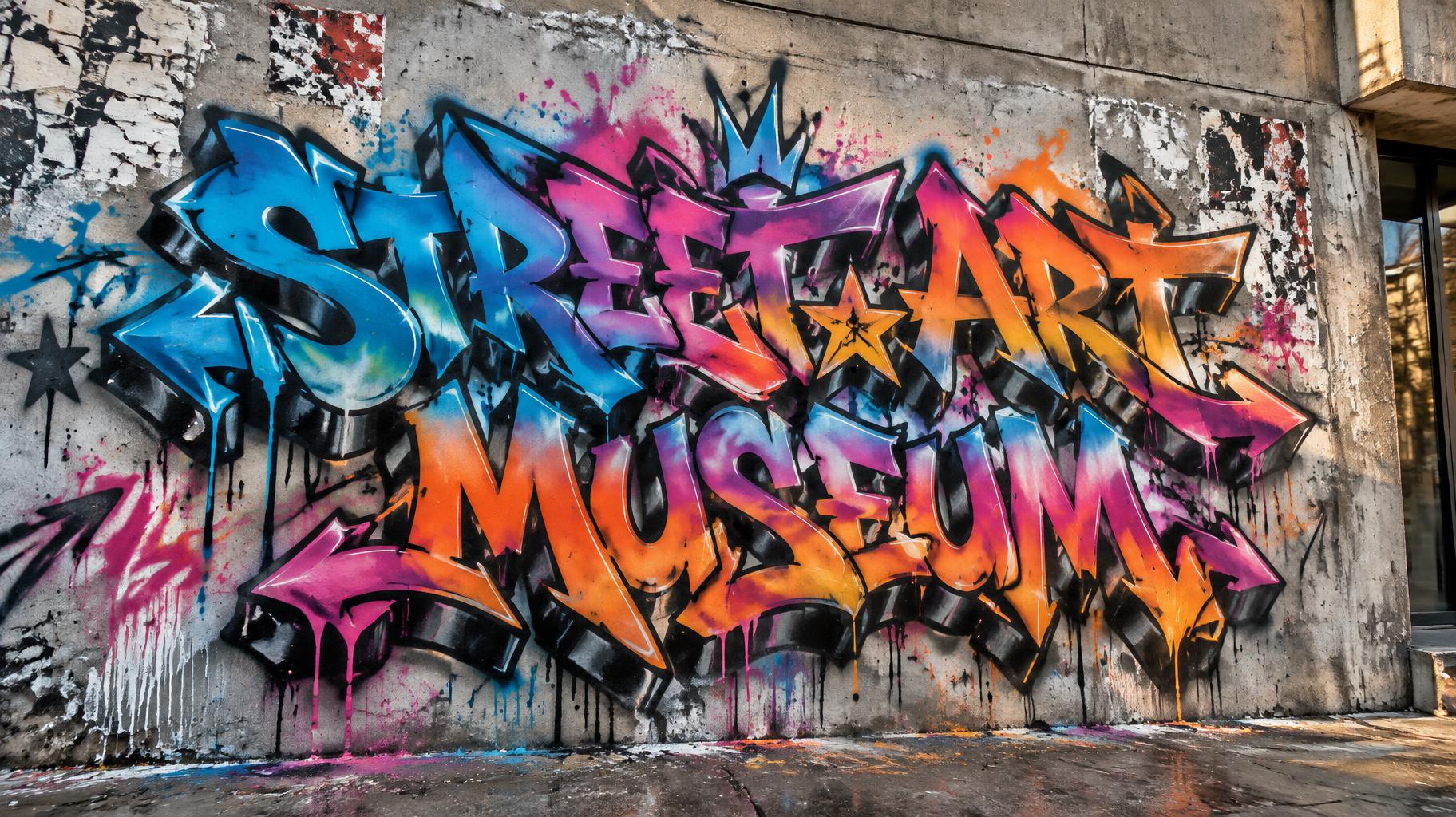 "Design a text with the text STREET ART MUSEUM" — Graffiti | AI Text Effect Generator