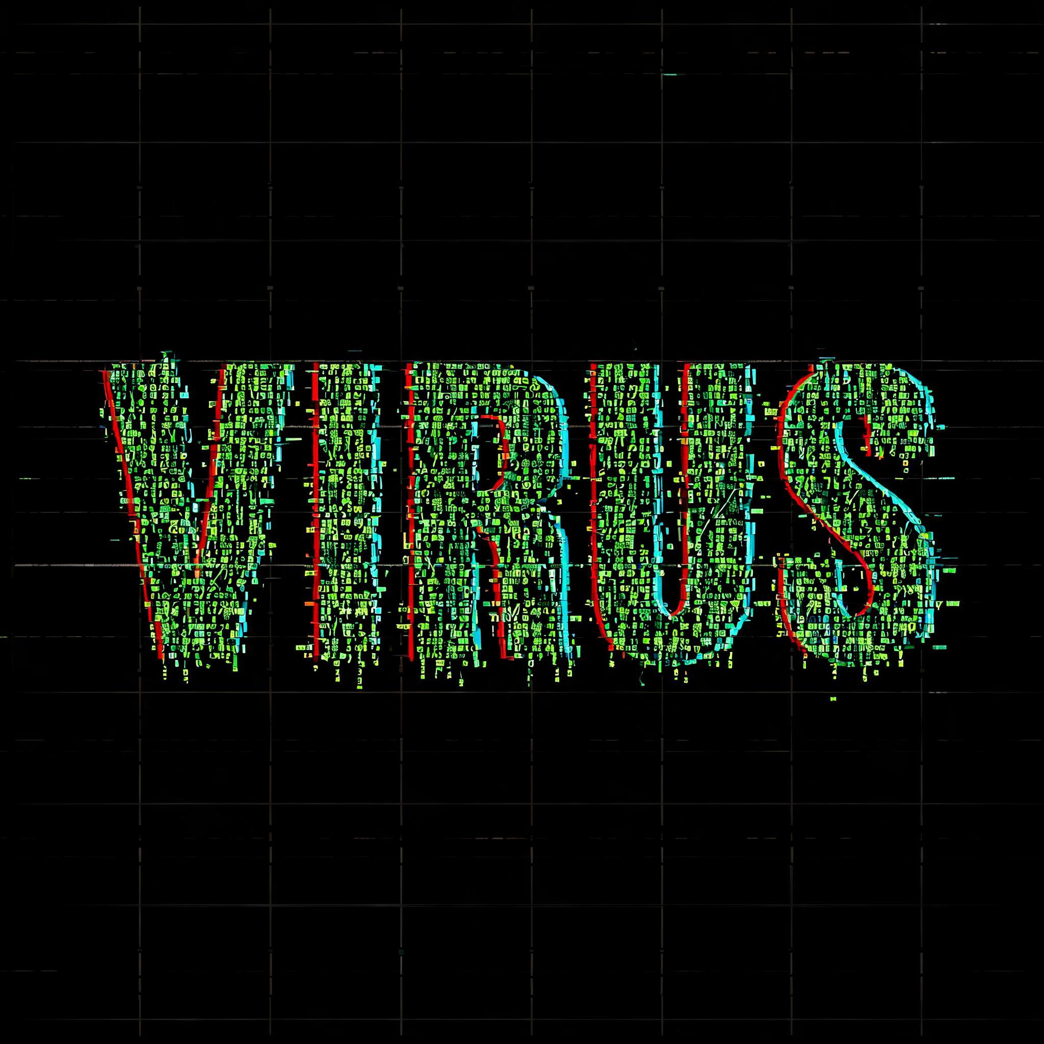 "VIRUS" — Glitch | AI Text Effect Generator