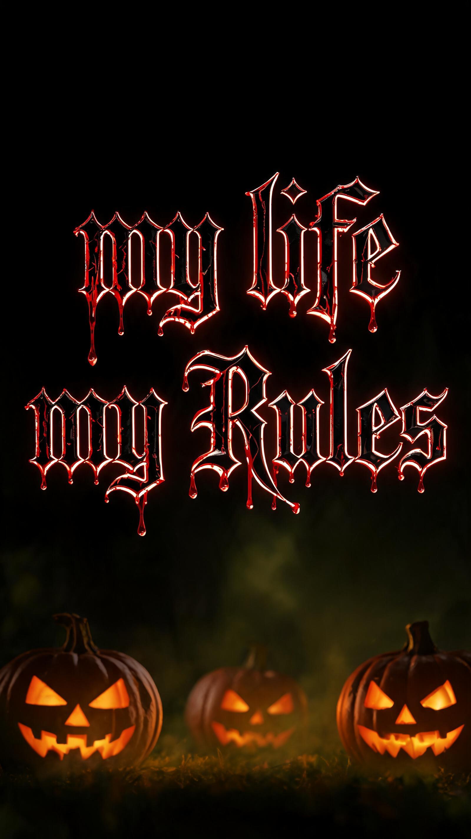 "my live my Rules" — Horror | AI Text Effect Generator