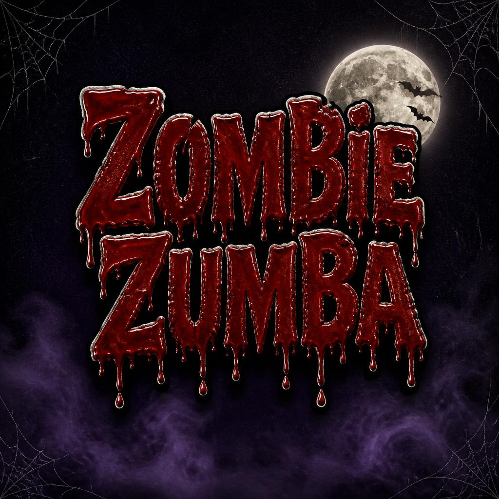 "Zombie
Zumba" — Halloween text effect