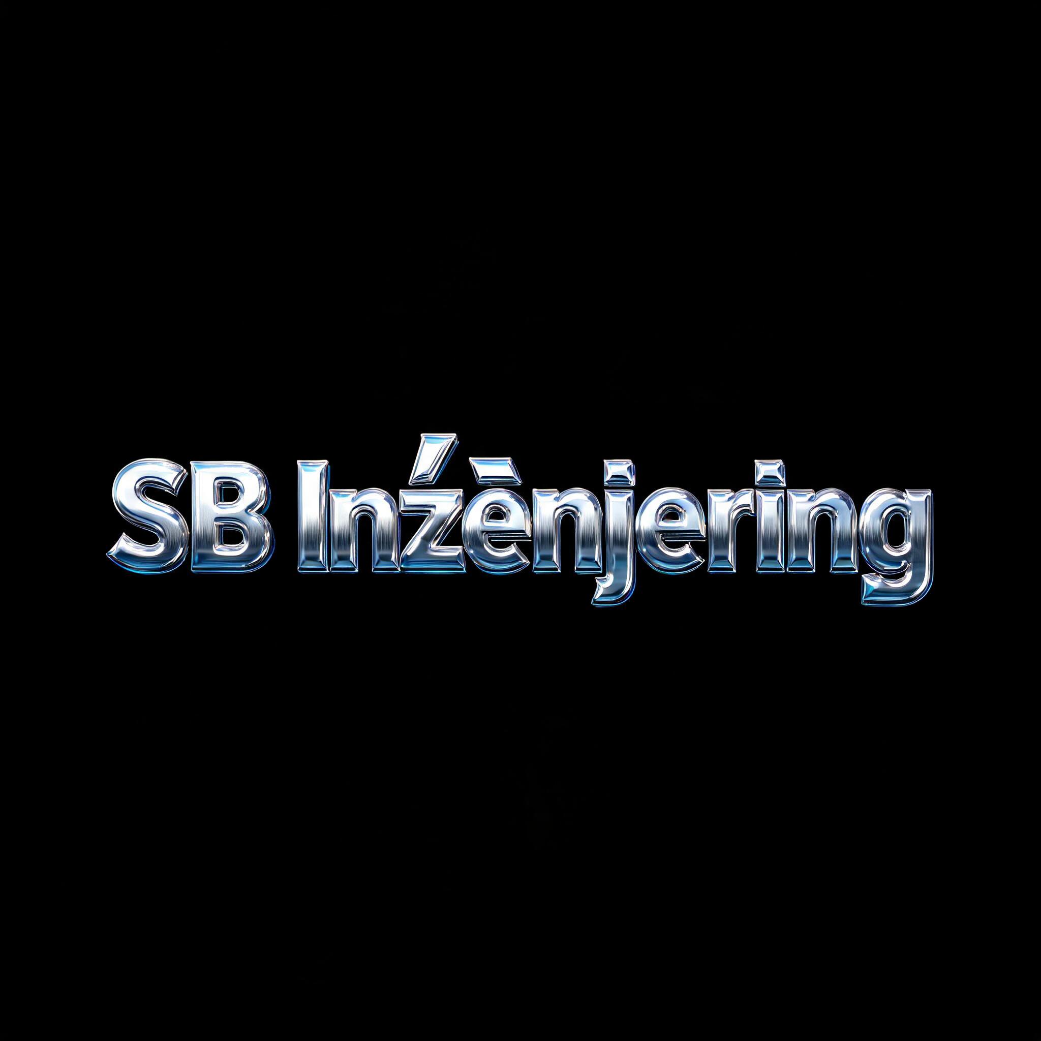 "SB Inženjering" — Chrome Metal 3d | AI Text Effect Generator