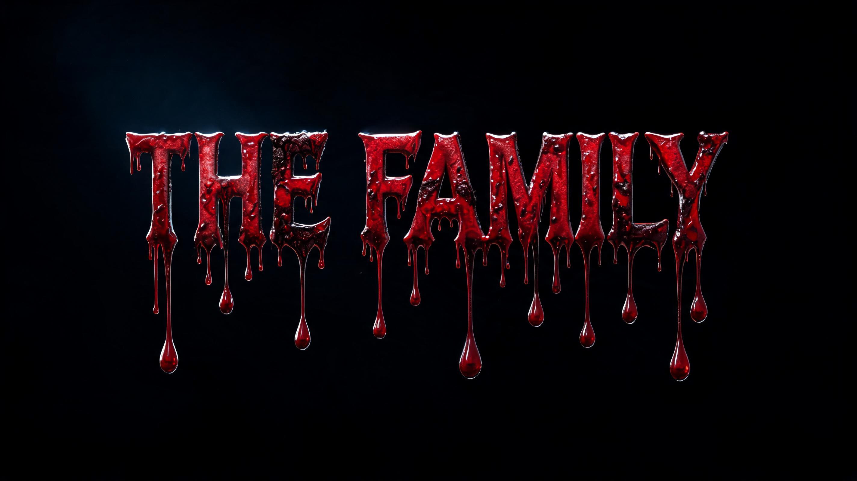 "The family" — Drip Font Blood | AI Text Effect Generator