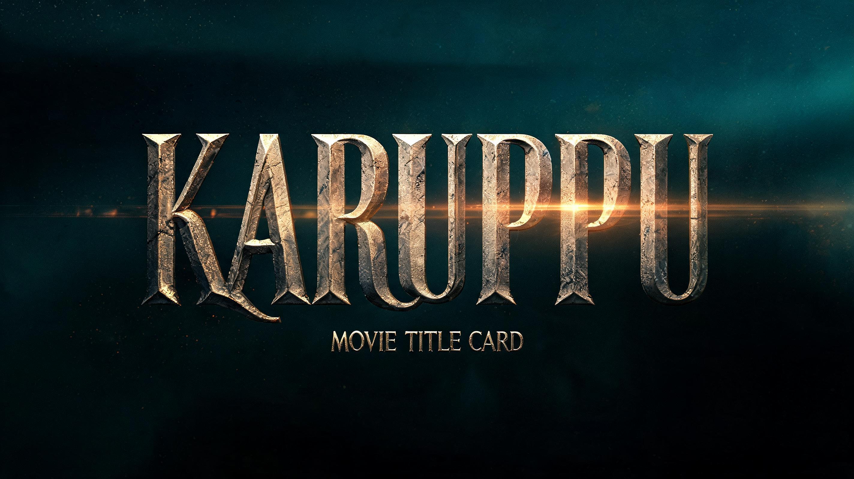 "Karuppu movie title card" — Cinematic Netflix | AI Text Effect Generator