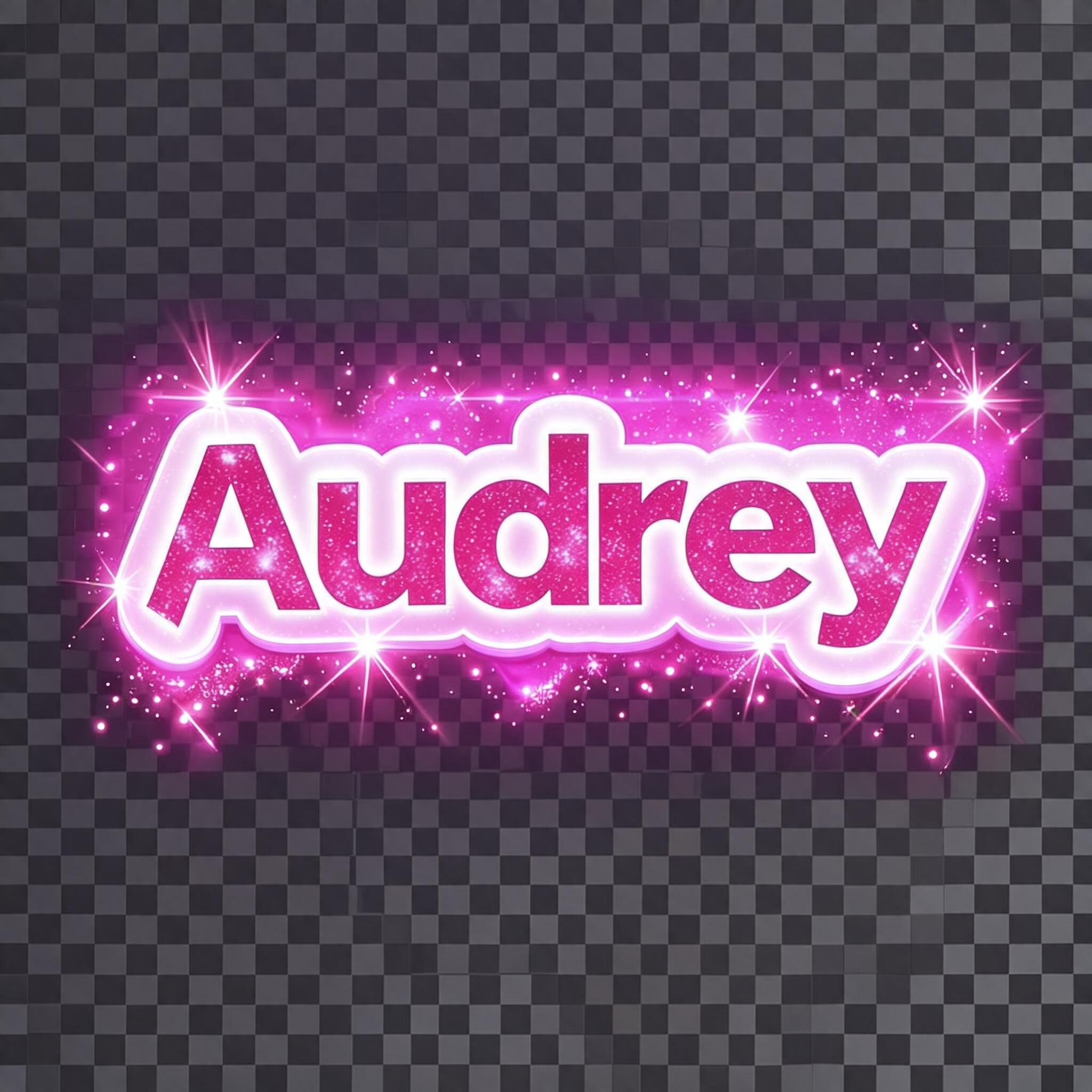 "Audrey" — 3d Bold Neon | AI Text Effect Generator