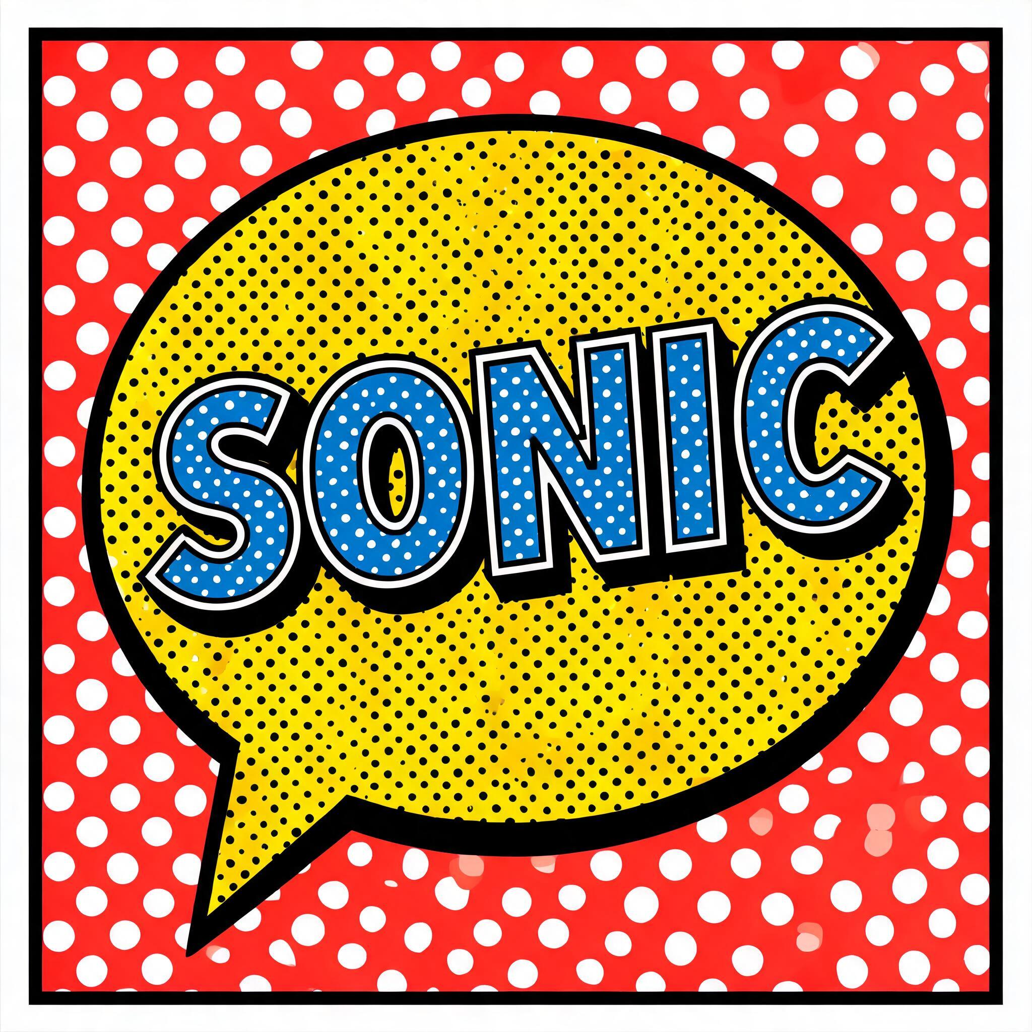 "Sonic" — Pop Art | AI Text Effect Generator