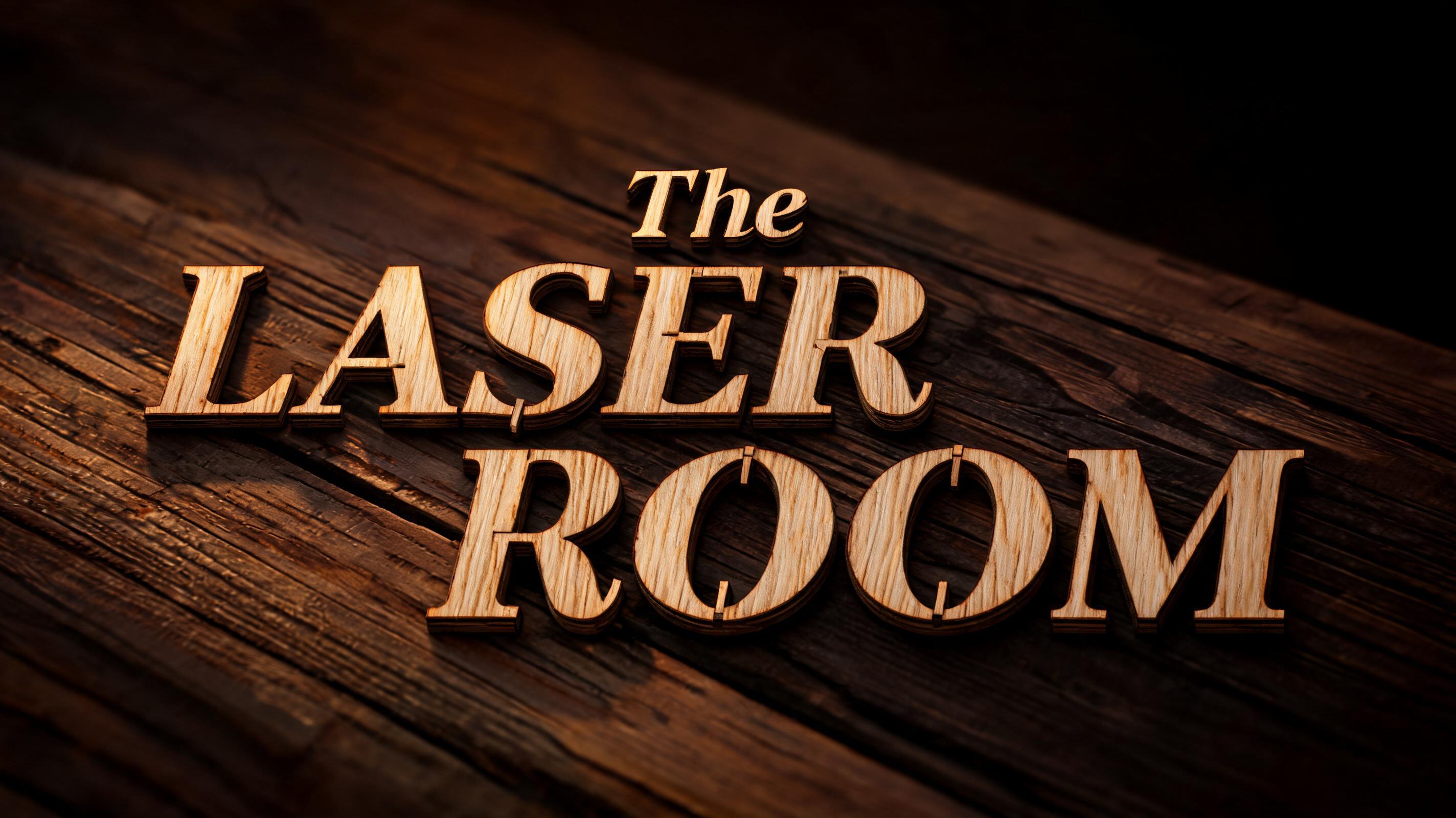 "The Laser Room" — Laser Cut | AI Text Effect Generator