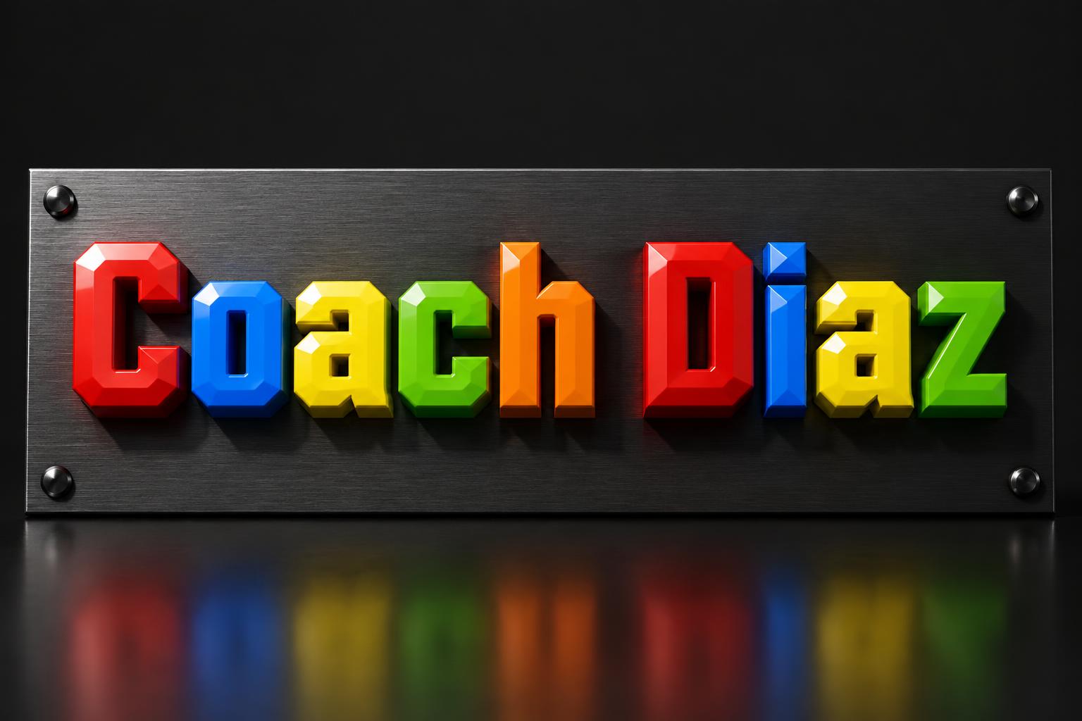 "Coach Diaz" — 3d Bold | AI Text Effect Generator