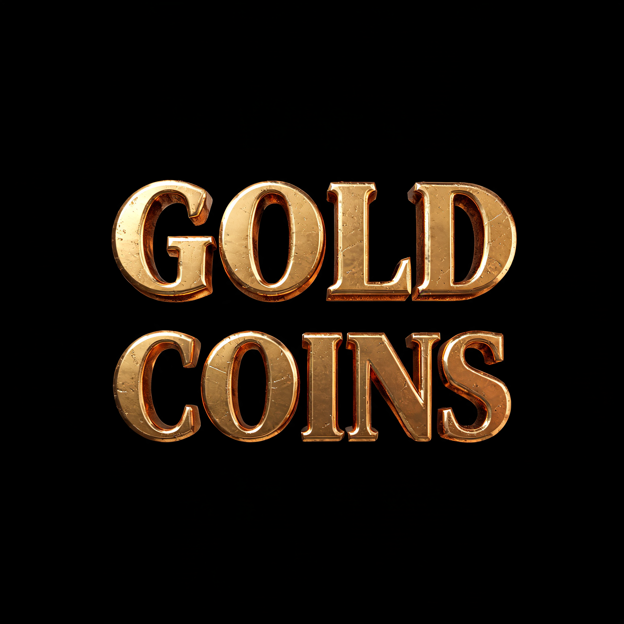 "GOLD COINS" — 3d Bold Gold | AI Text Effect Generator