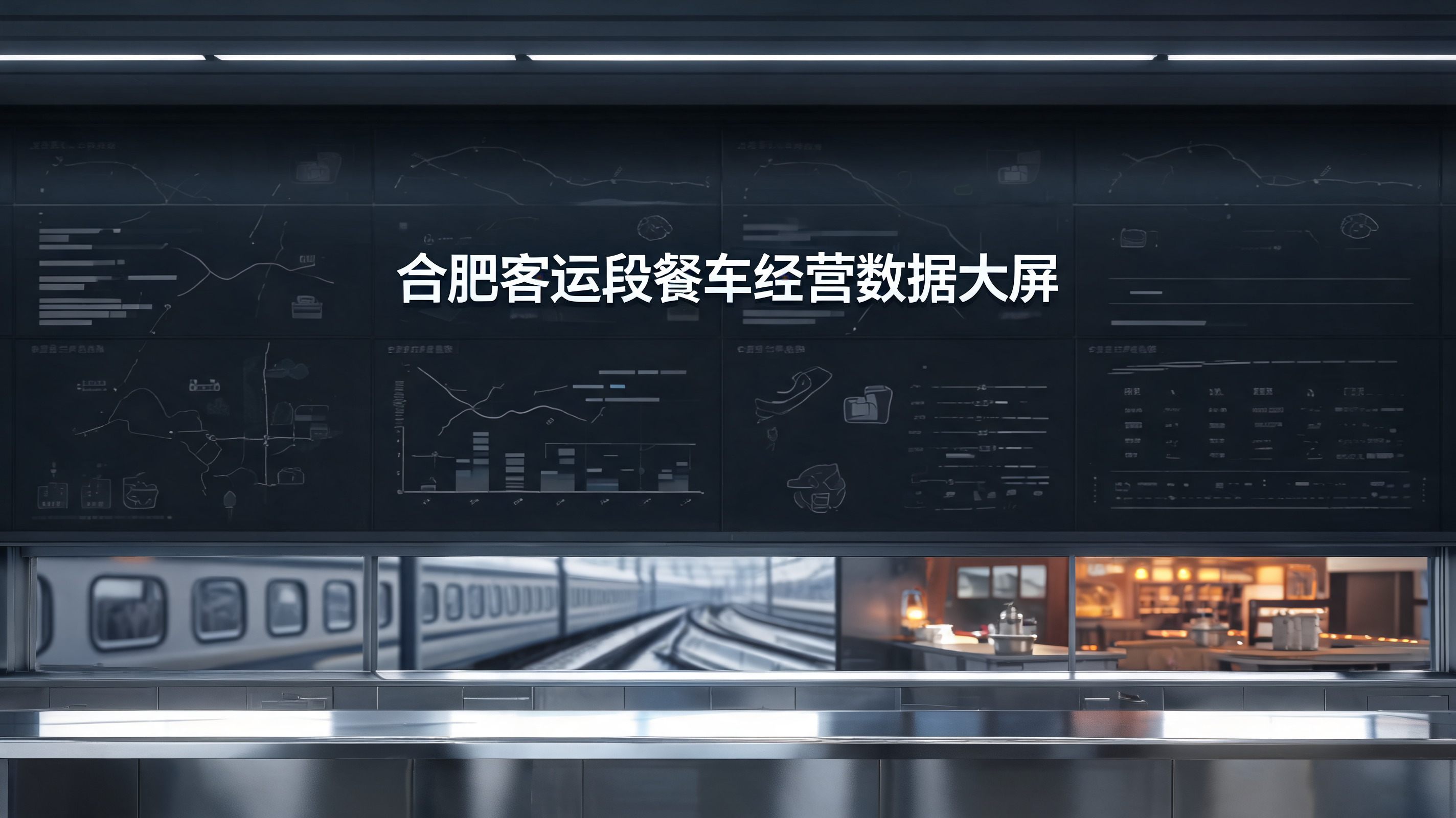 "合肥客运段餐车经营数据大屏" —  | AI Text Effect Generator