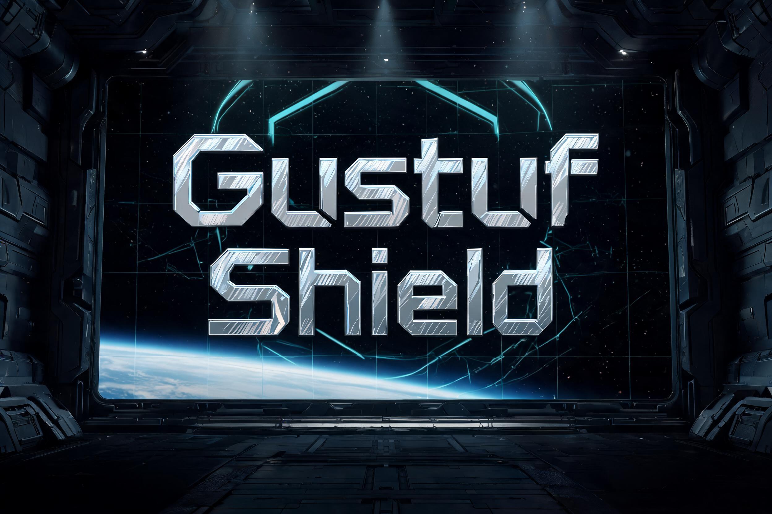 "Gustuf Shield" —  | AI Text Effect Generator