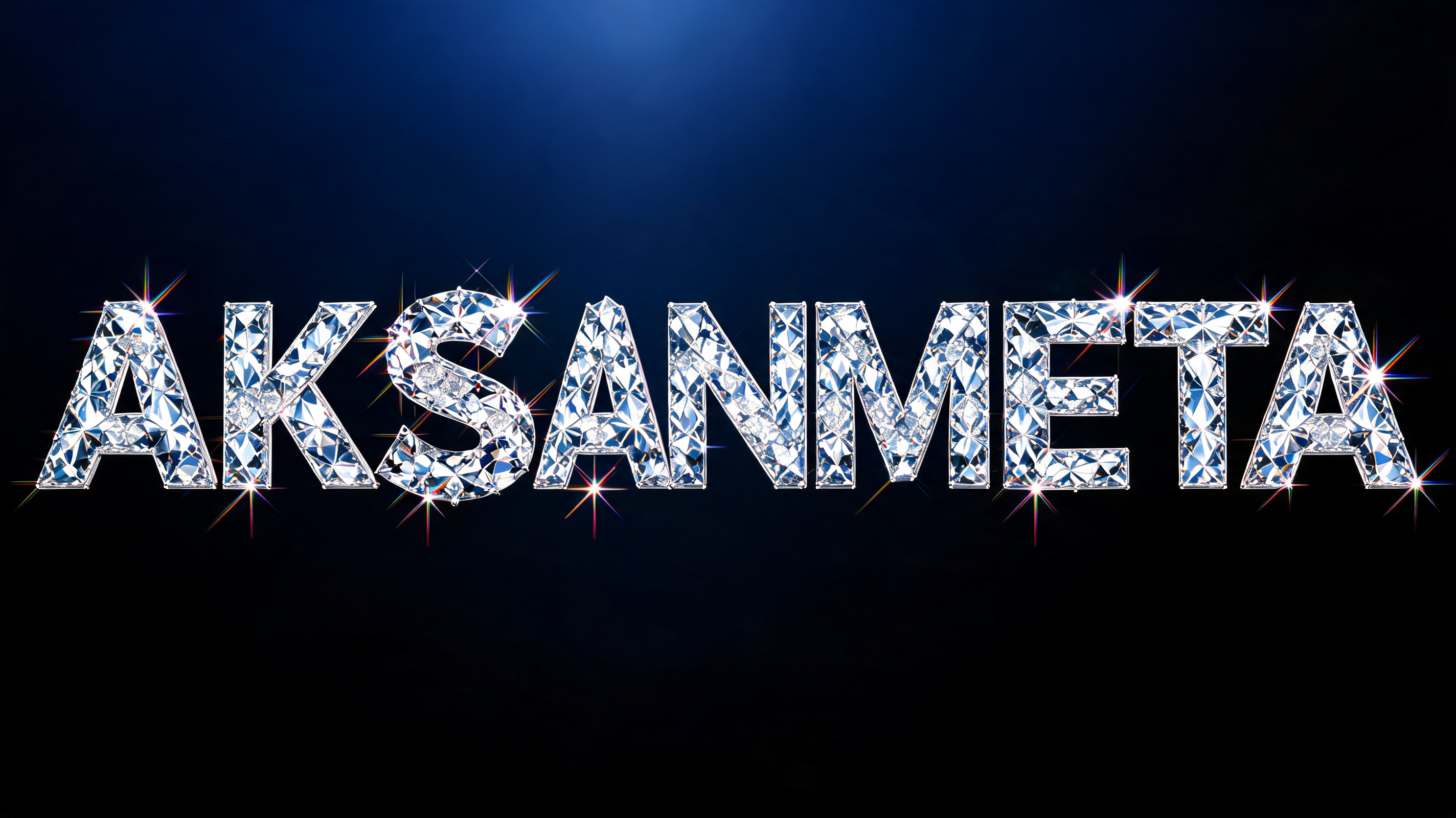 "" — Glass Crystal | AI Text Effect Generator