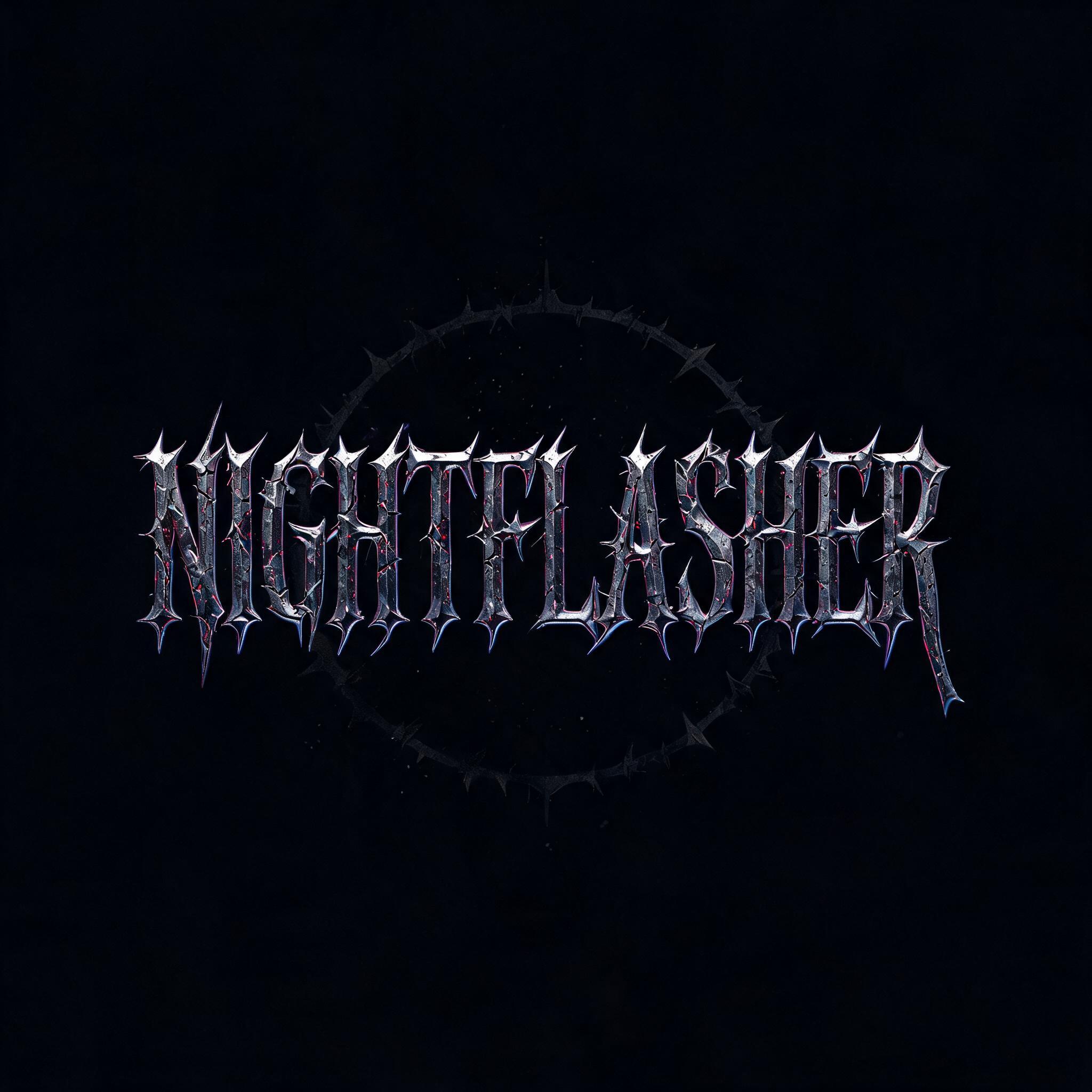 "NIGHTFLASHER" — Gothic | AI Text Effect Generator