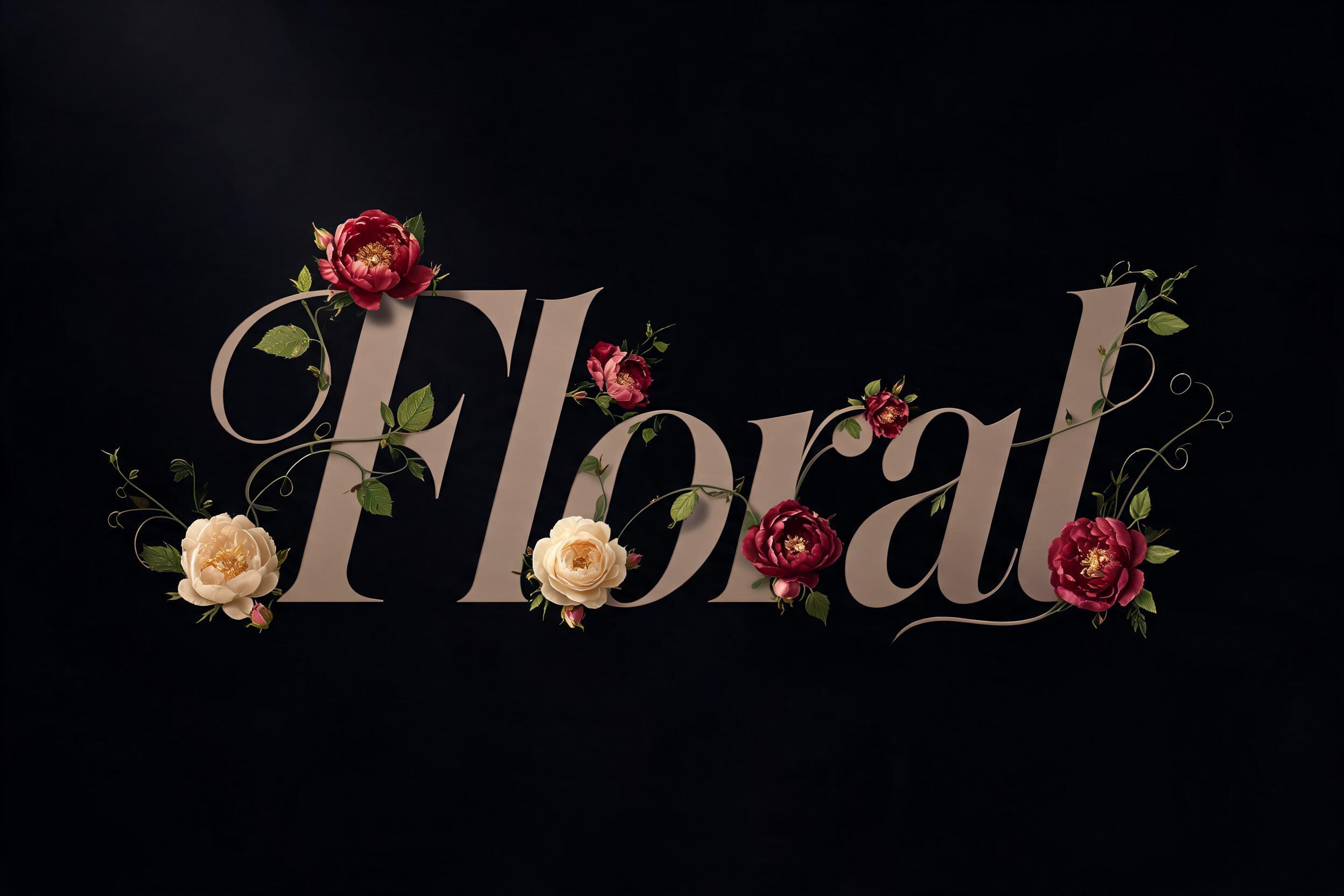 "Floral" — Floral | AI Text Effect Generator