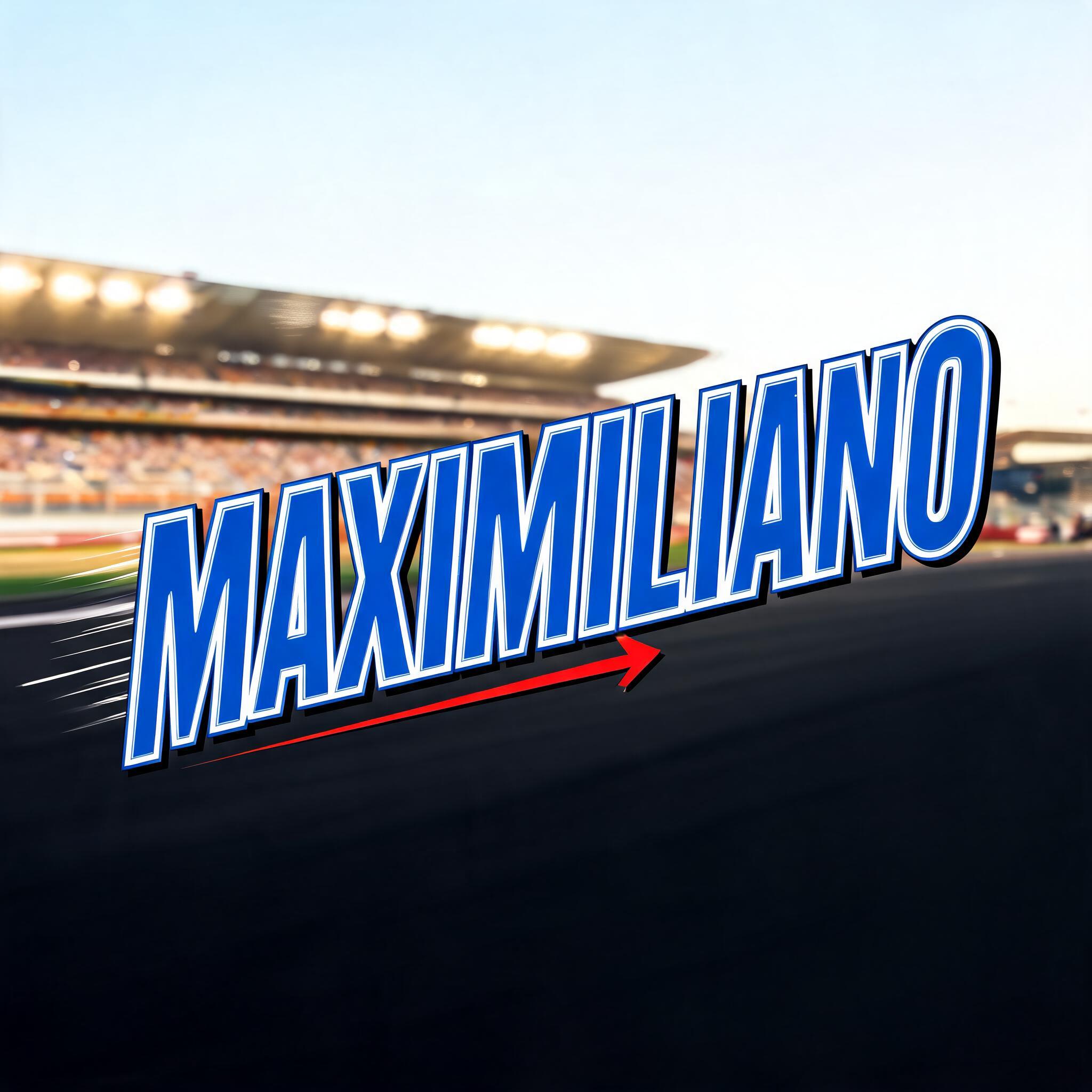 "MAXIMILIANO" — Racing | AI Text Effect Generator