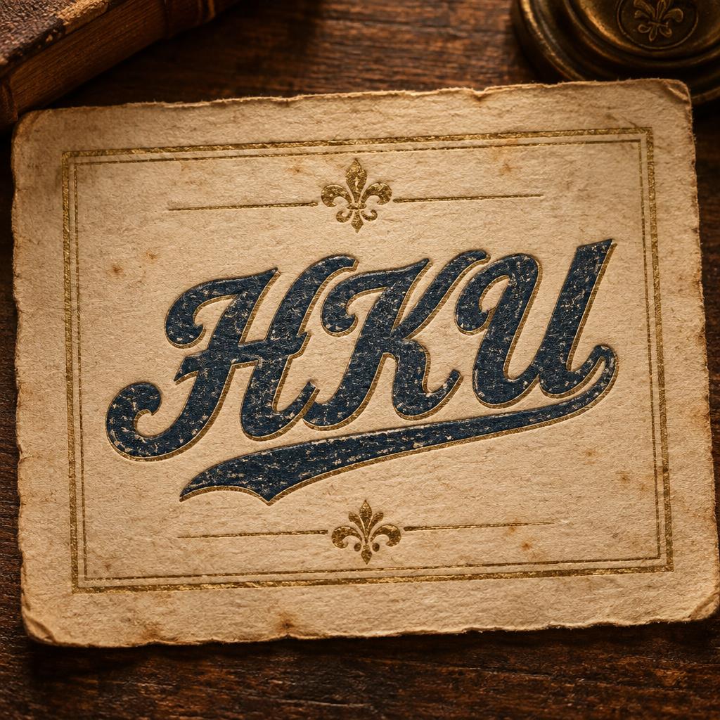 "HKU" — Vintage | AI Text Effect Generator