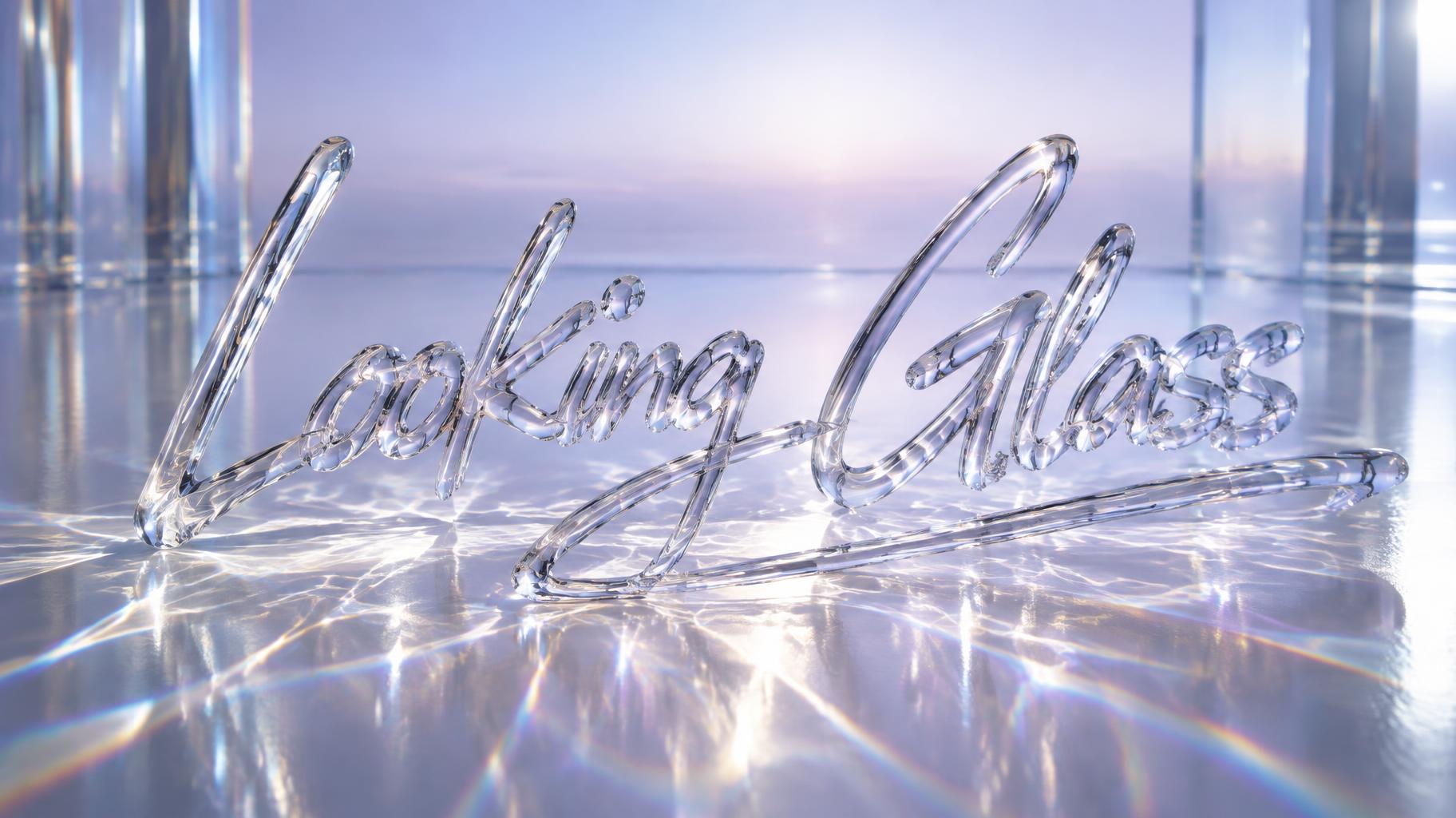 "Looking Glass" — Glass | AI Text Effect Generator