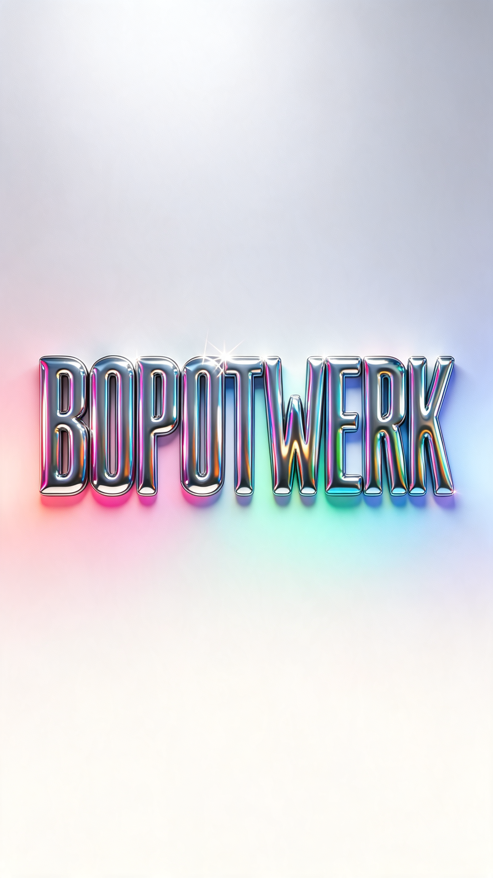"BOPOTWERK" — Y2k Chrome | AI Text Effect Generator