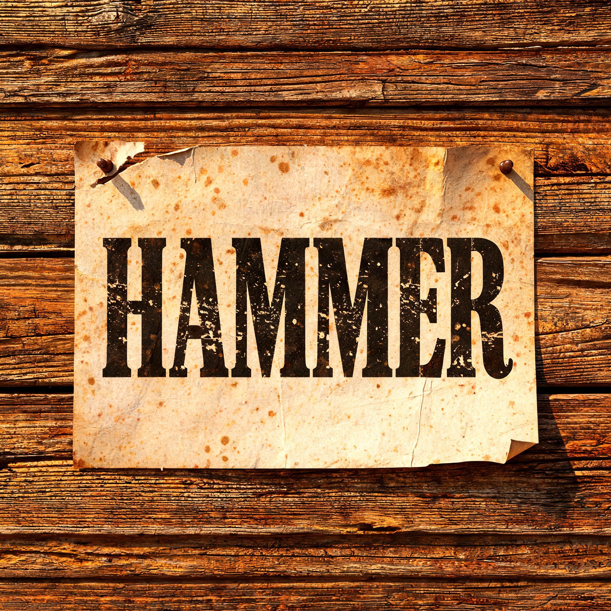"Hammer" — Western text effect