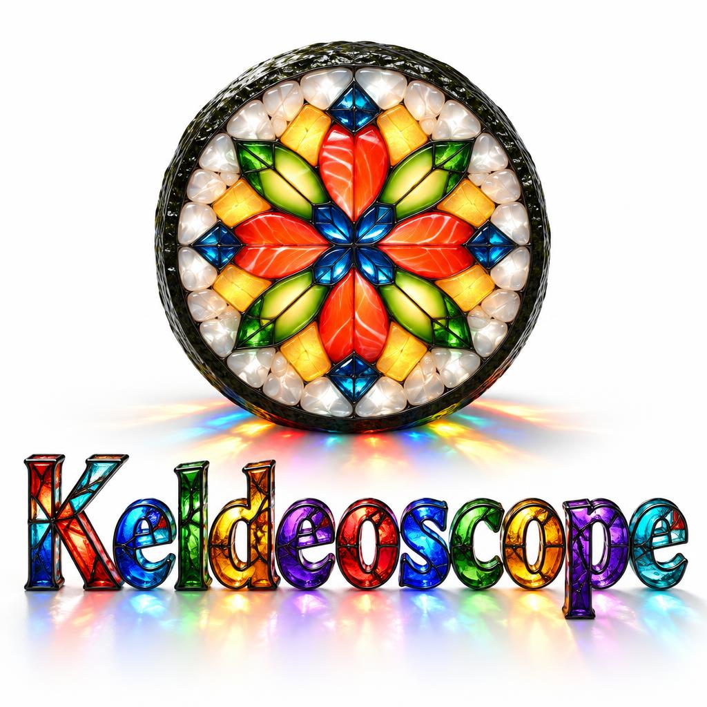 "Keldeoscope" — Glass Color | AI Text Effect Generator