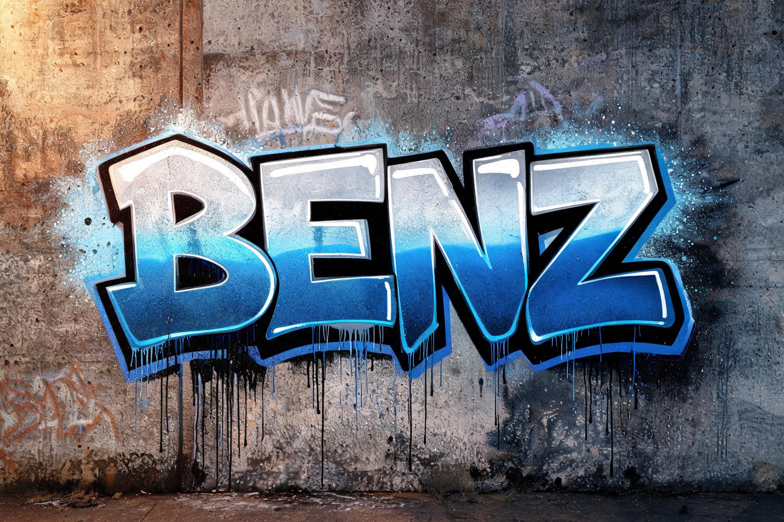 "BENZ" — Graffiti | AI Text Effect Generator