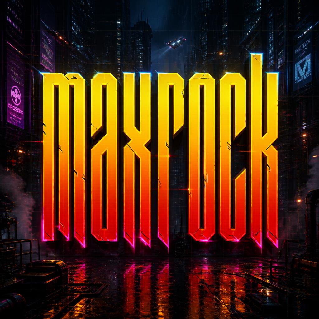"maxrock" — Cyberpunk 2077 | AI Text Effect Generator