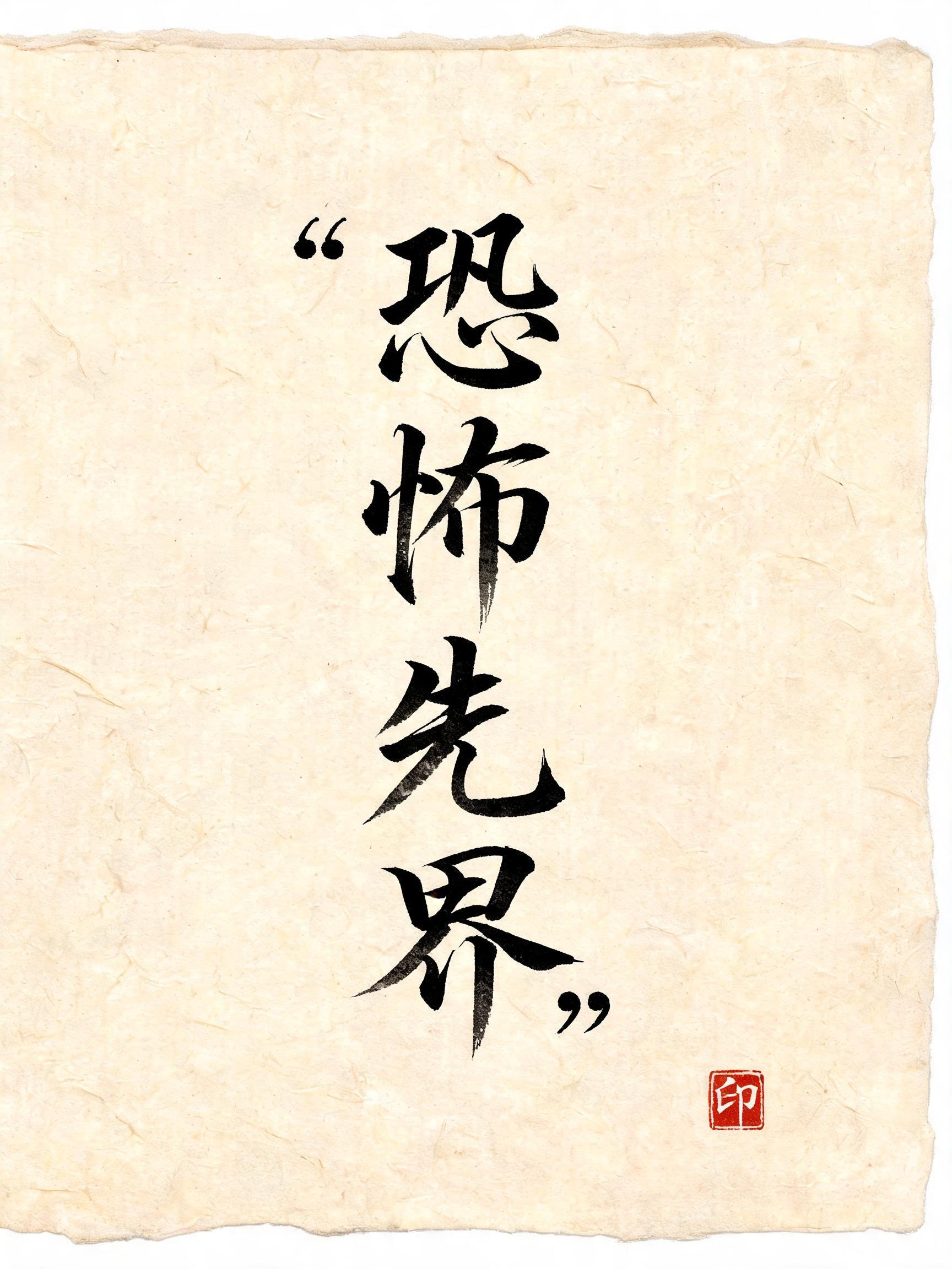 "« 恐怖先界 ”
印" — Brush Japanese Ink | AI Text Effect Generator