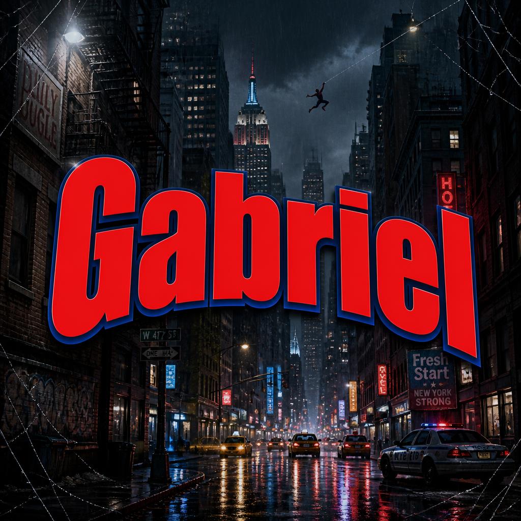 "Gabriel" — Spider Hero | AI Text Effect Generator