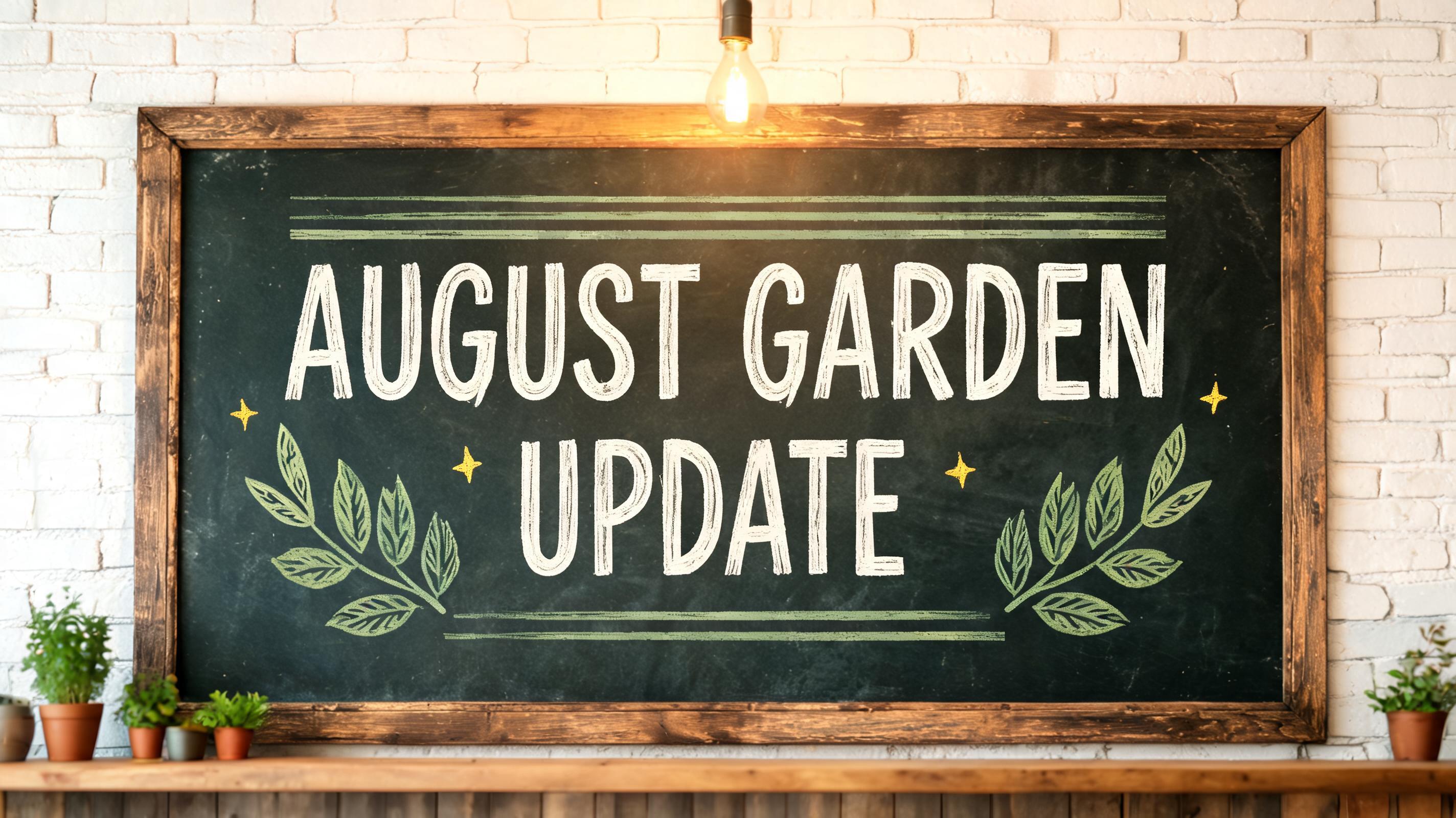 "AUGUST GARDEN UPDATE" — Chalk | AI Text Effect Generator