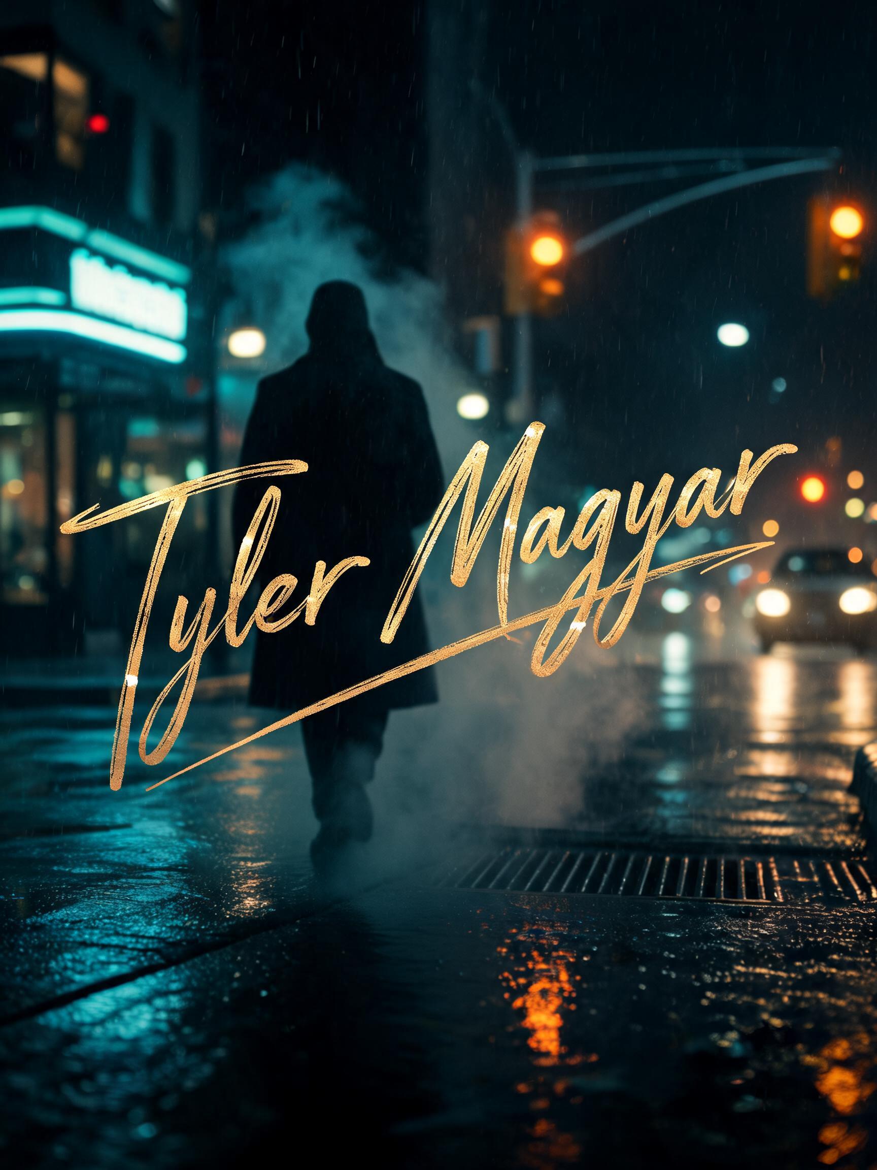 "Tyler Magyar" — Cinematic | AI Text Effect Generator