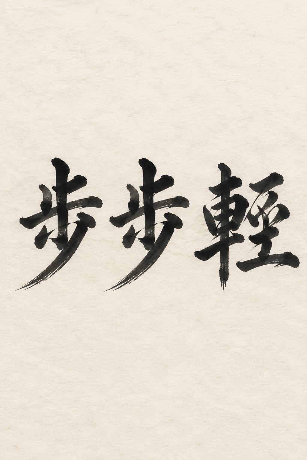 "步步輕" — Brush Japanese Ink | AI Text Effect Generator