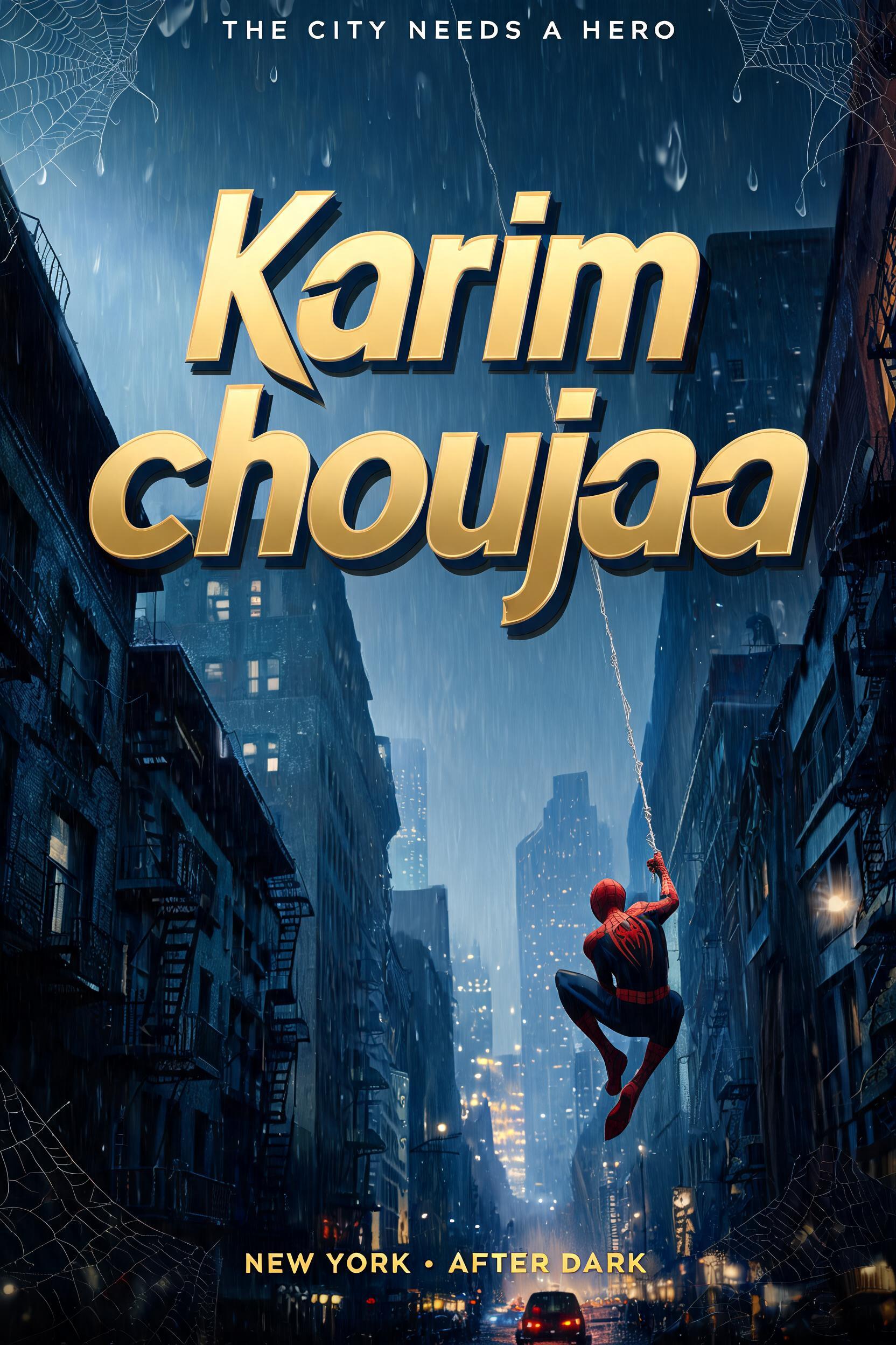 "Karim choujaa - spiderman font" — Spider Hero | AI Text Effect Generator