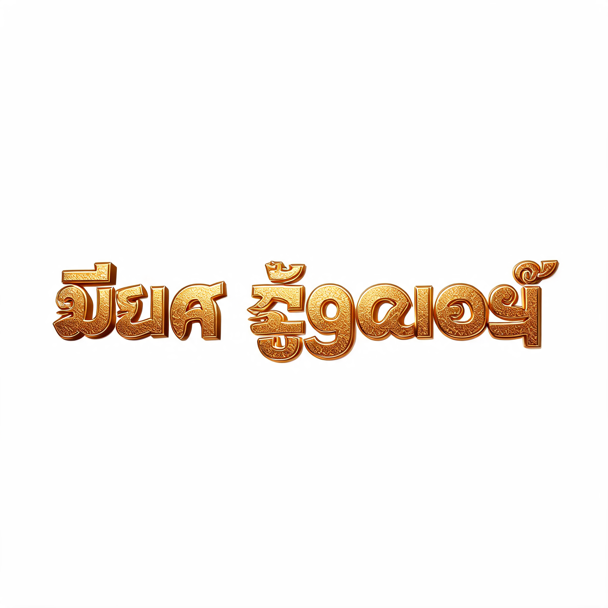 "మేనక స్టూడియో" — 3d Bold Gold | AI Text Effect Generator