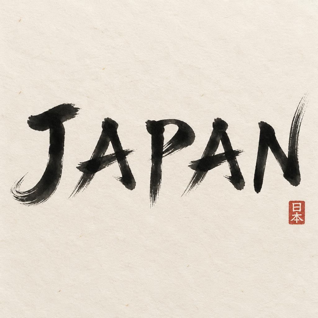 "JAPAN" — Brush Japanese Ink | AI Text Effect Generator