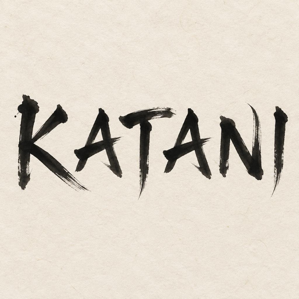 "KATANI" — Brush Japanese Ink | AI Text Effect Generator